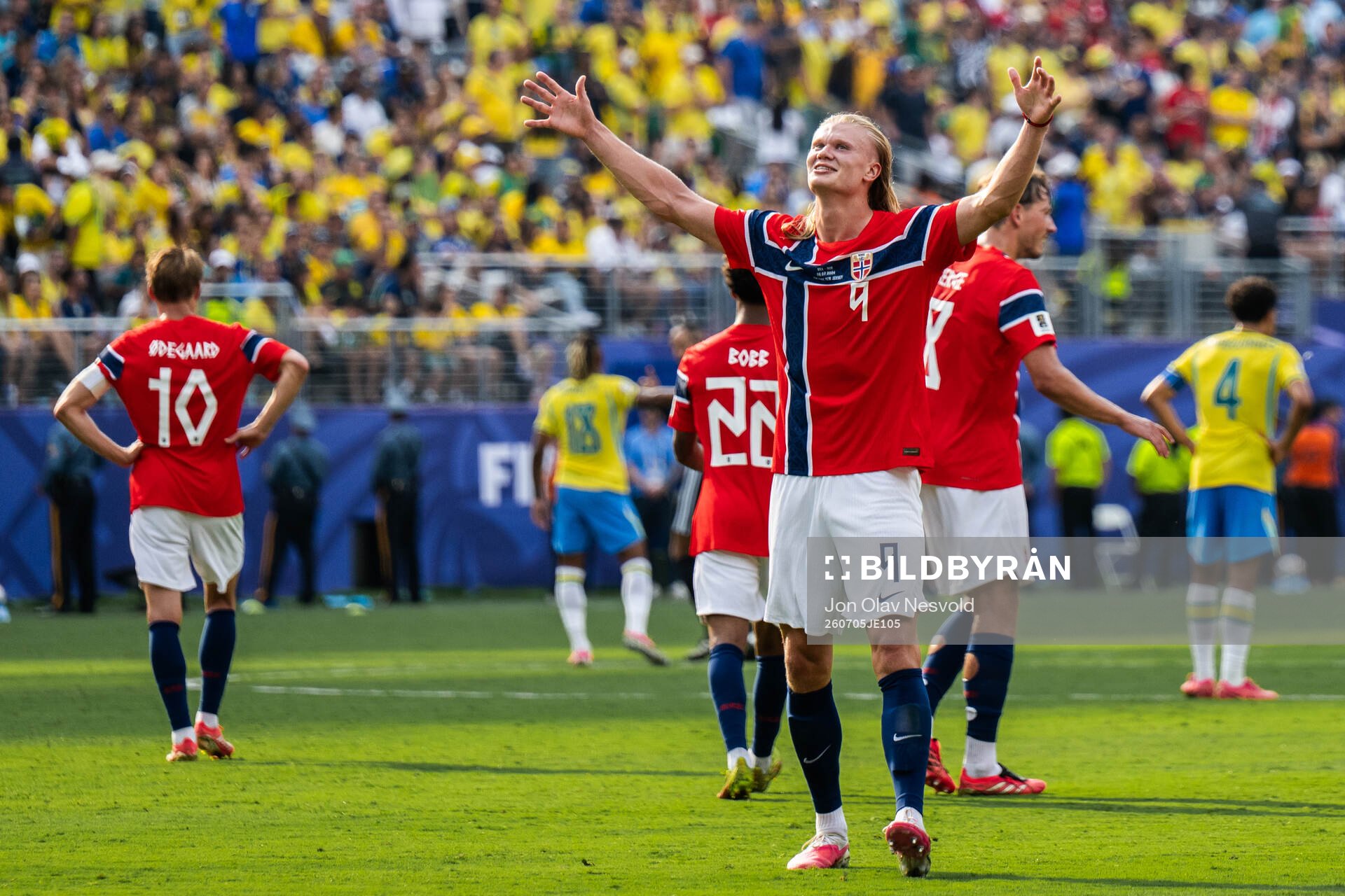 Erling Braut Haaland of Norway celebrates
