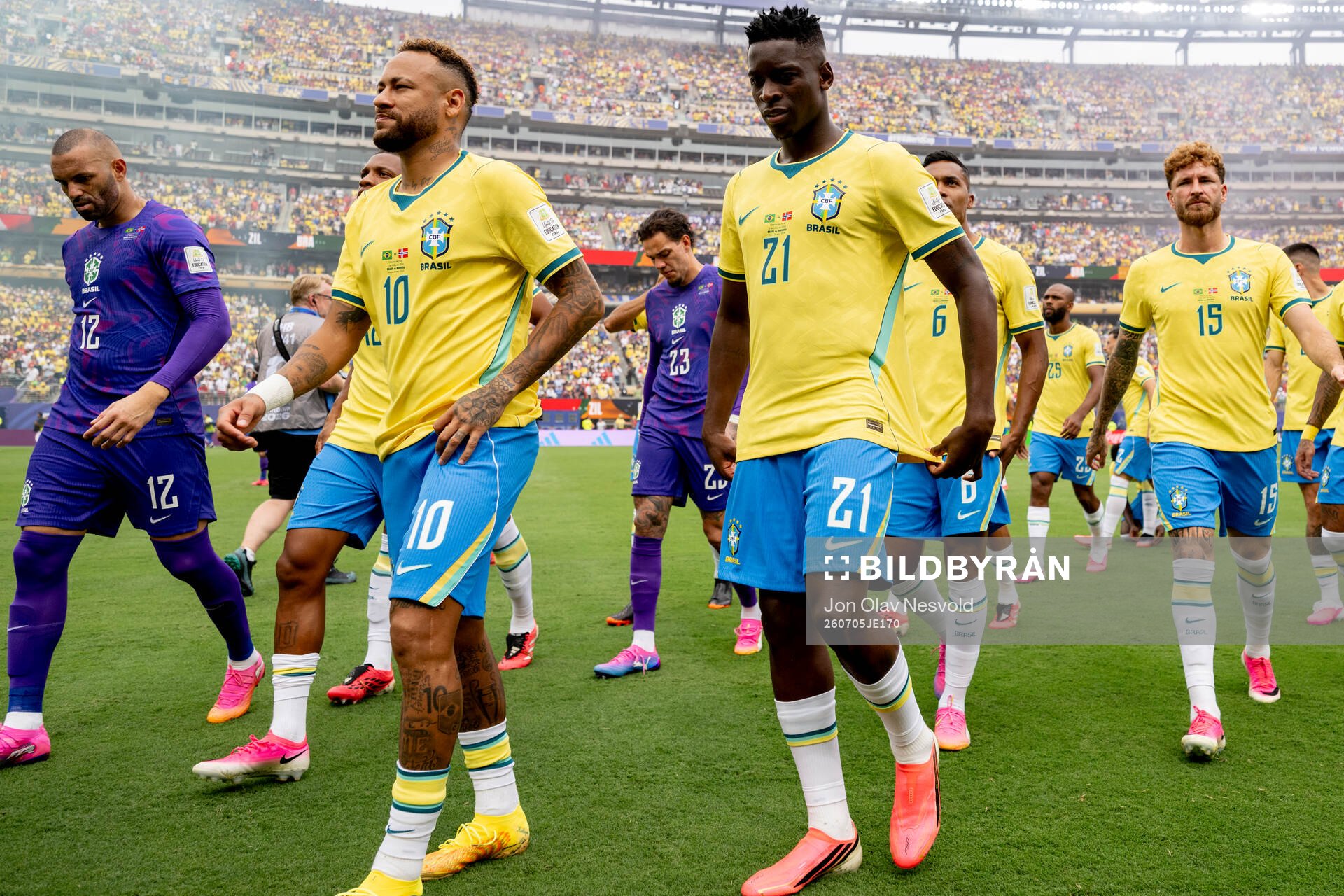 Neymar Jr and Luiz Henrique of Brazil