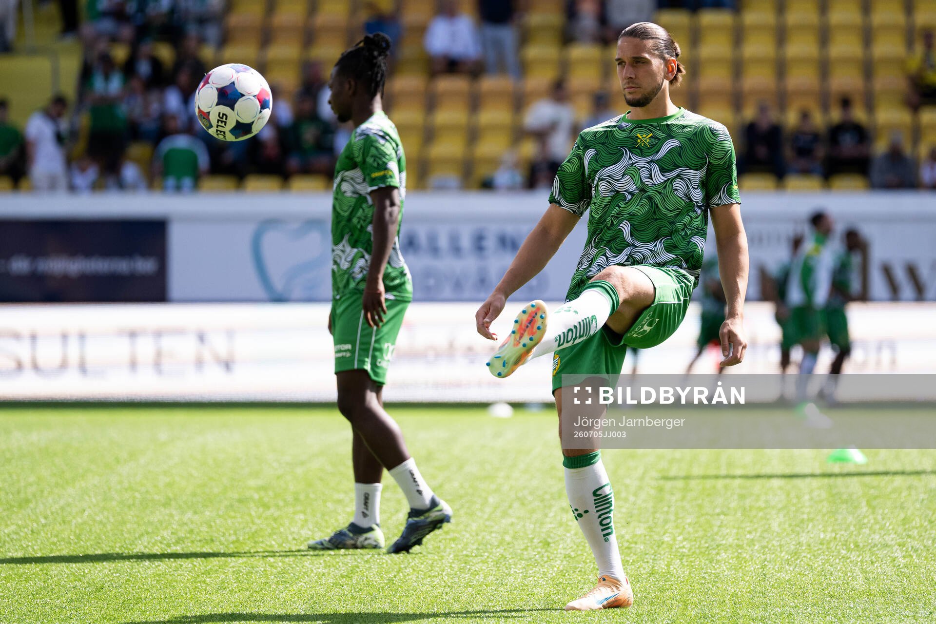 Hammarbys spelare värmer upp
