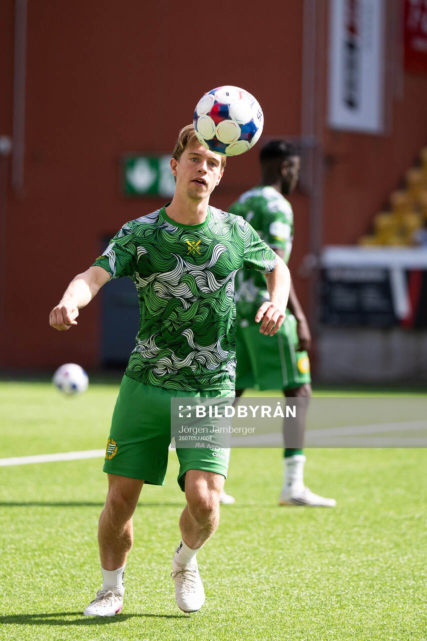 Hammarbys spelare värmer upp