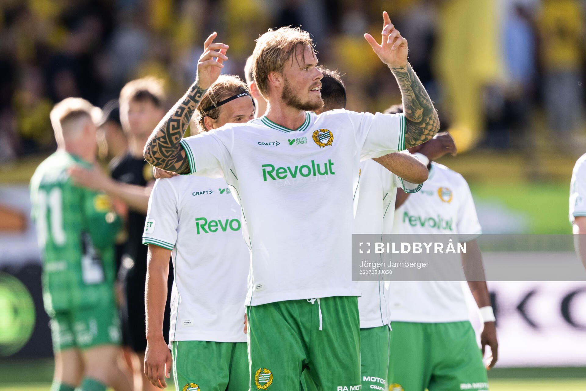Hammarbys Victor Eriksson jublar