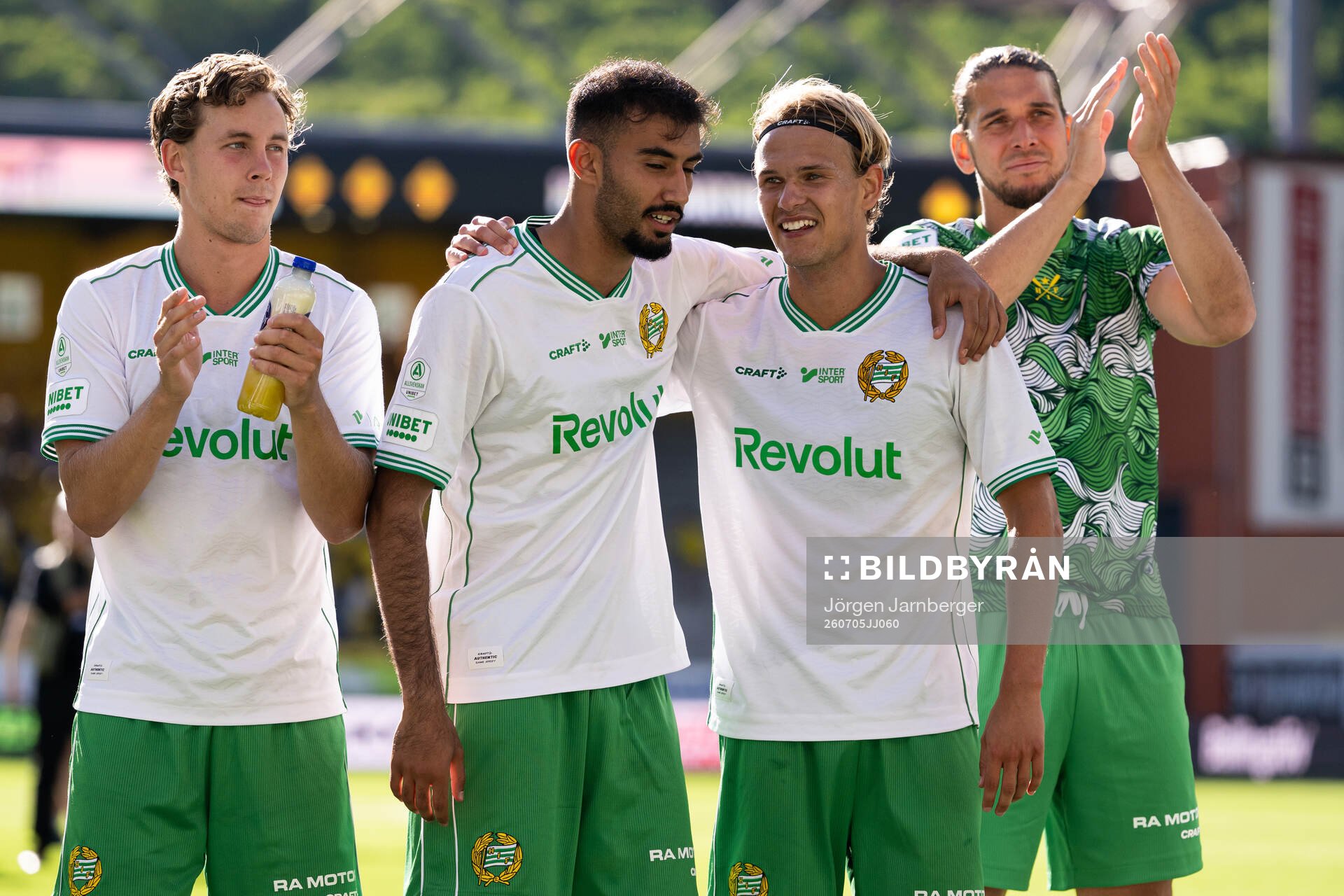 Hammarbys spelare Hampus Skoglund, Montader Madjed, Markus