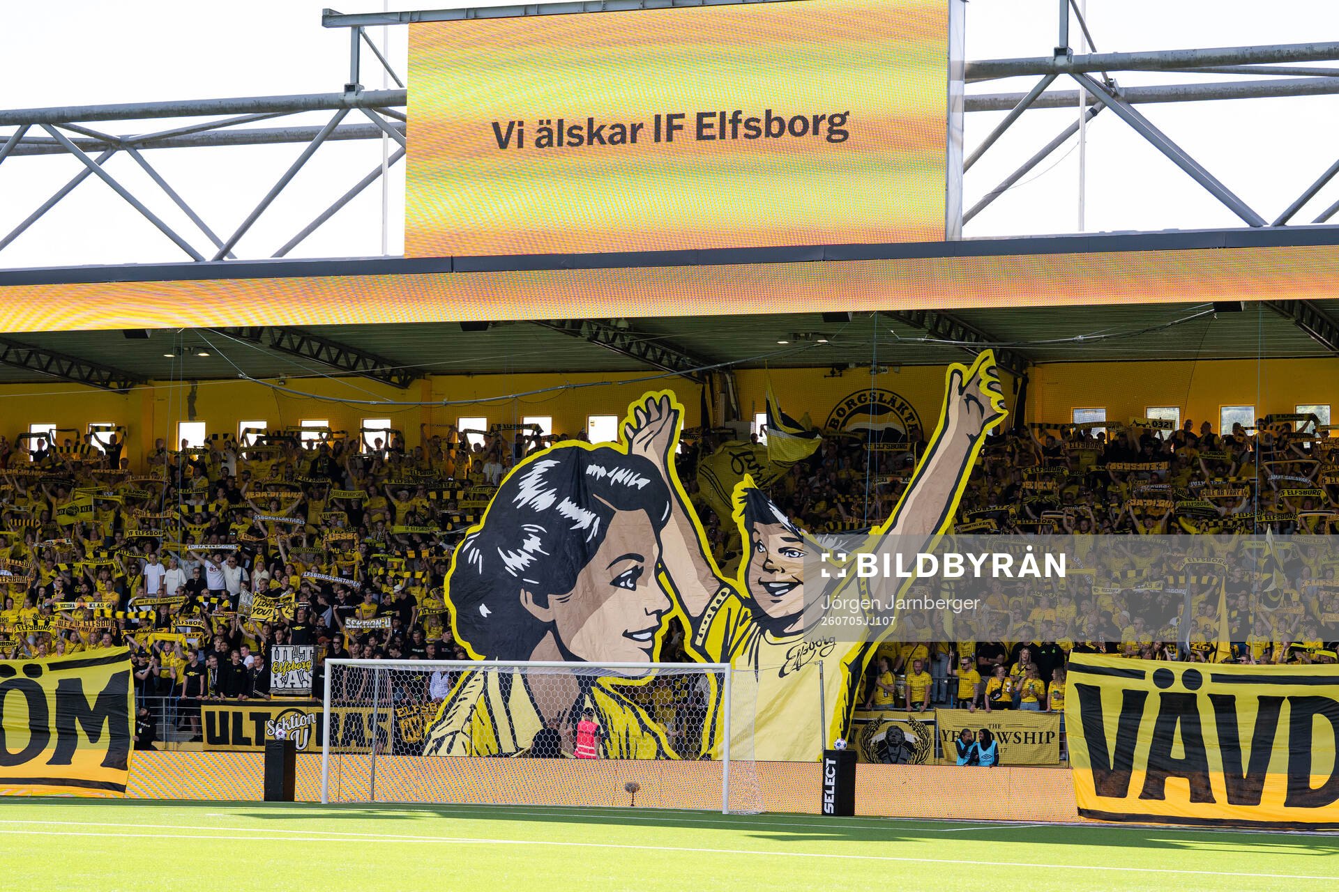 Elfsborgs supportrar tifo