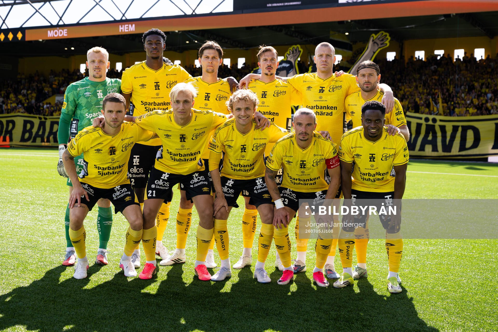 Elfsborgs startelva, målvakt Isak Pettersson, Rufai