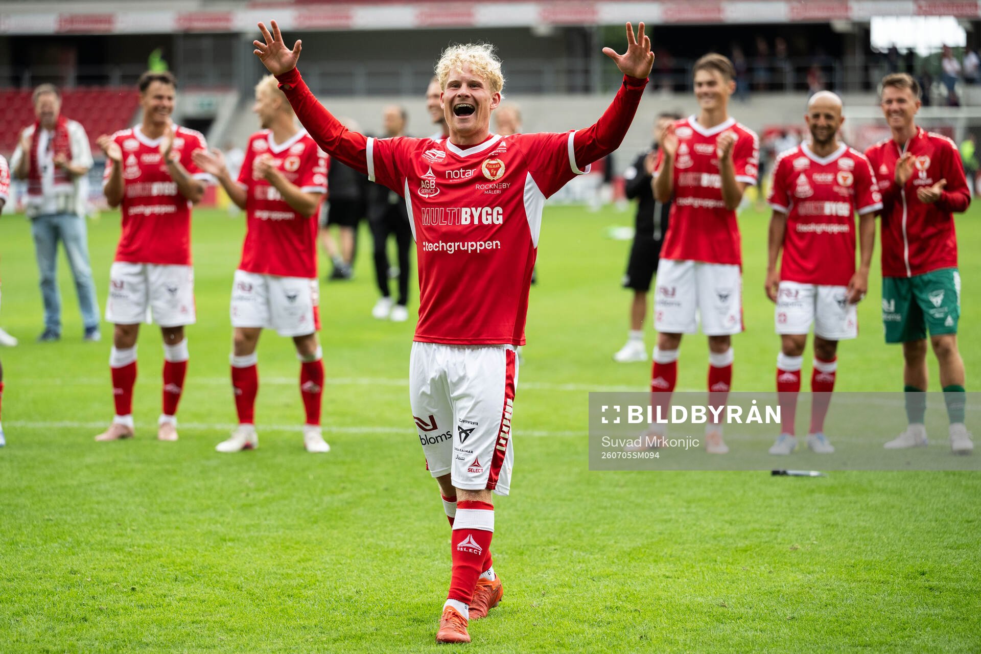 Kalmars Fabian Björklund jublar