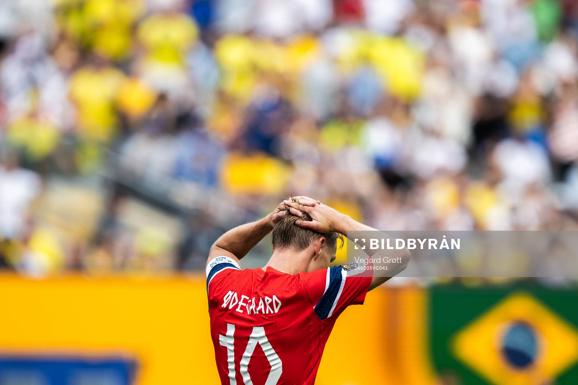 Martin Ødegaard of Norway looks dejected