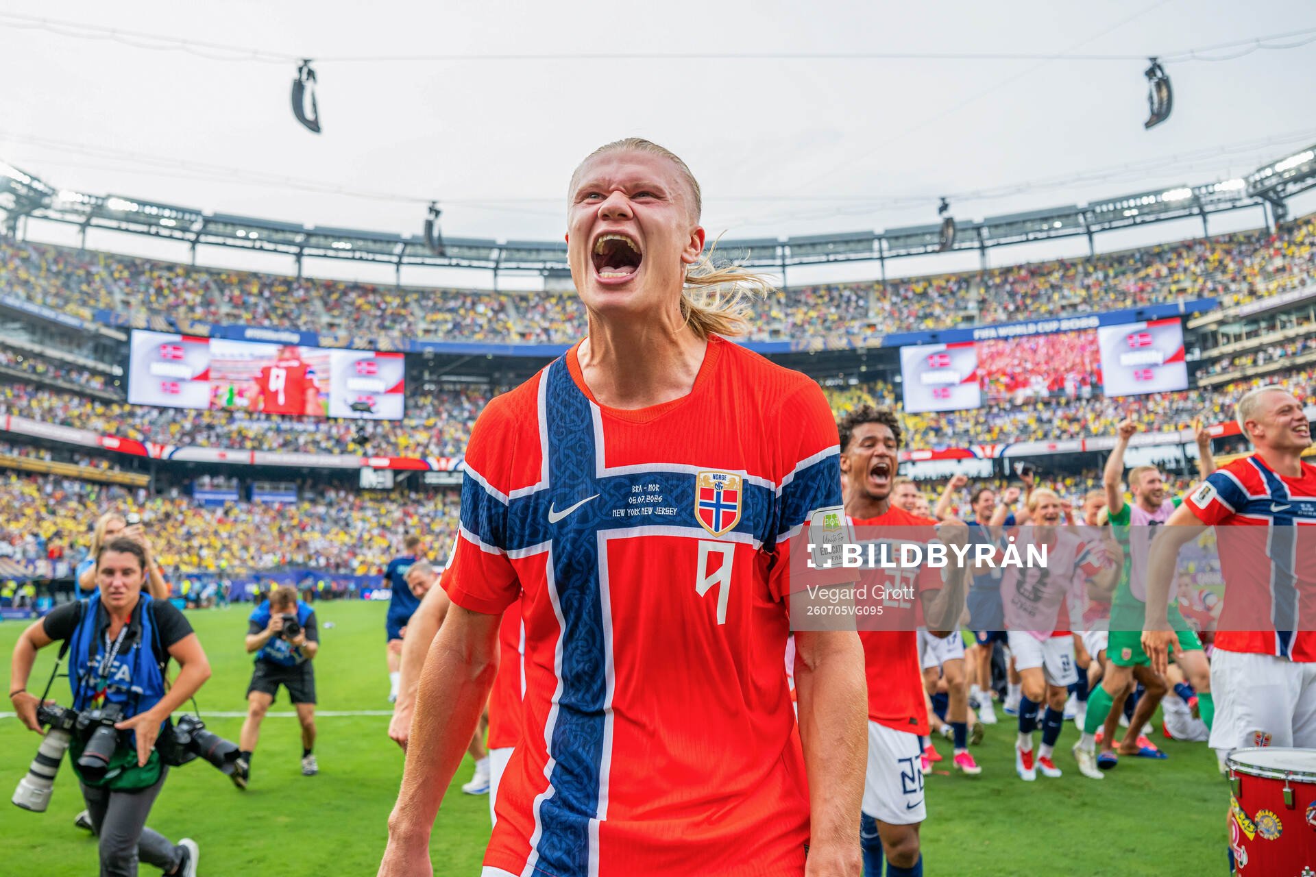 Erling Braut Haaland of Norway celebrates