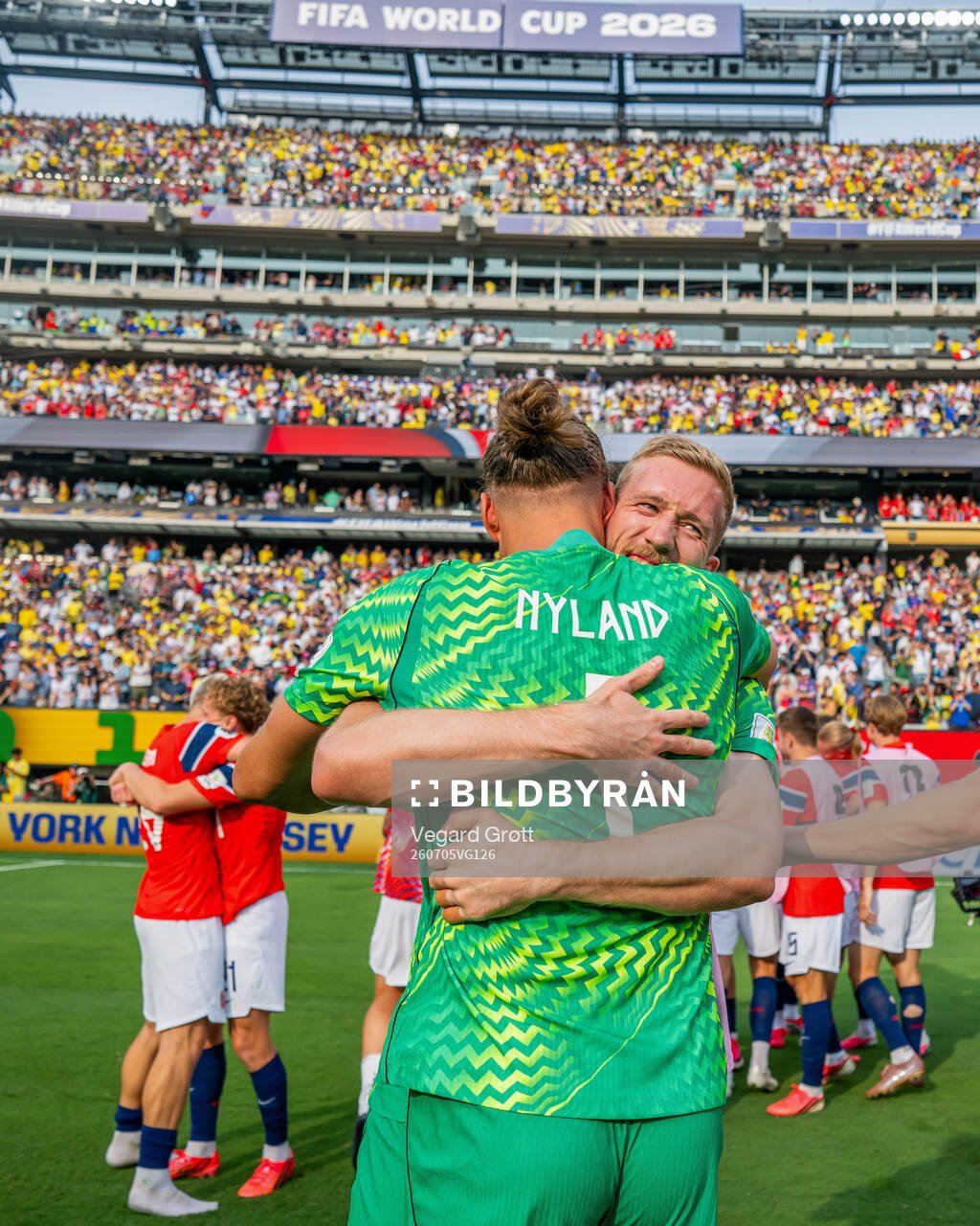 Goalkeeper Egil Selvik and goalkeeper Ørjan Nyland of