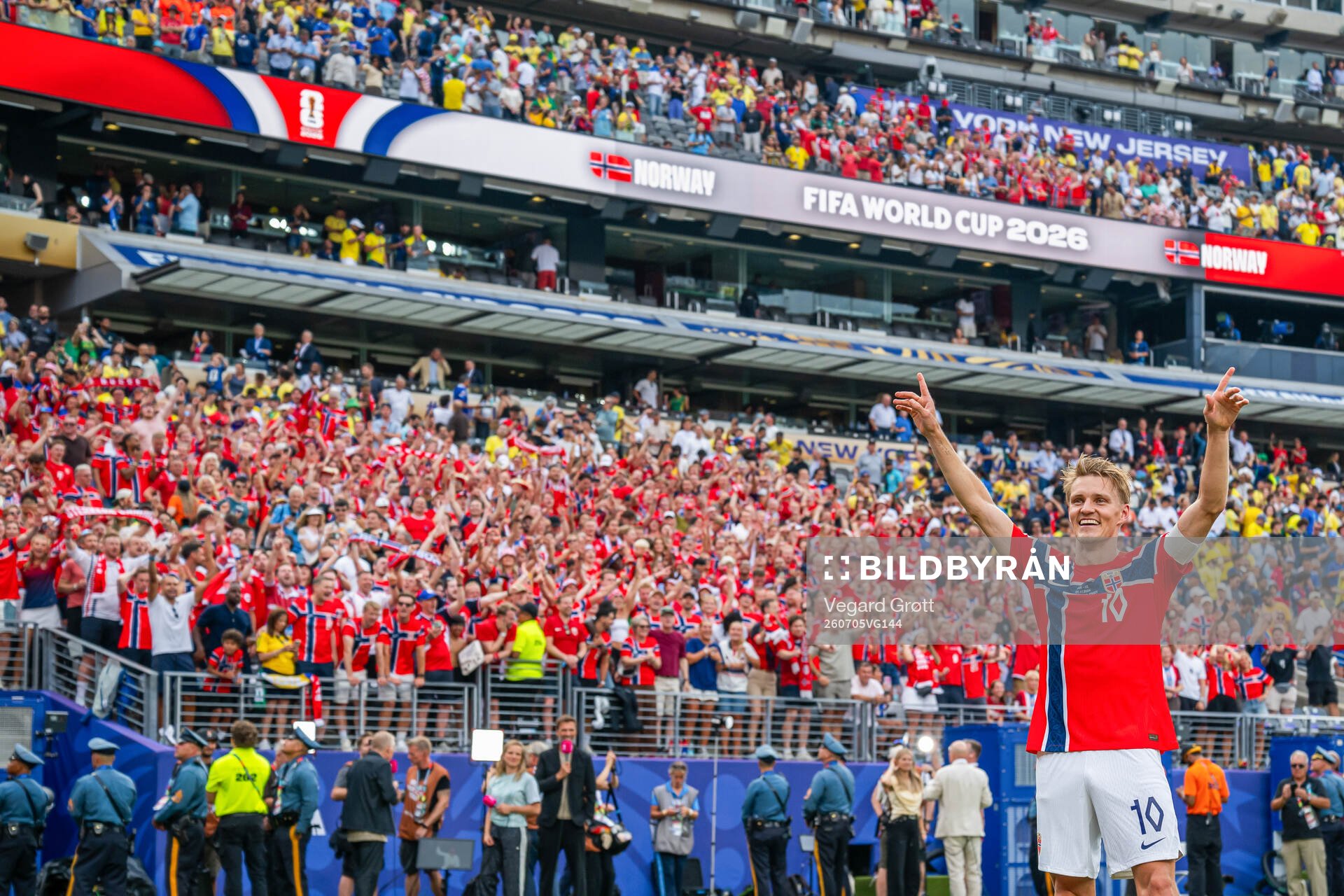 Martin Ødegaard of Norway celebrates