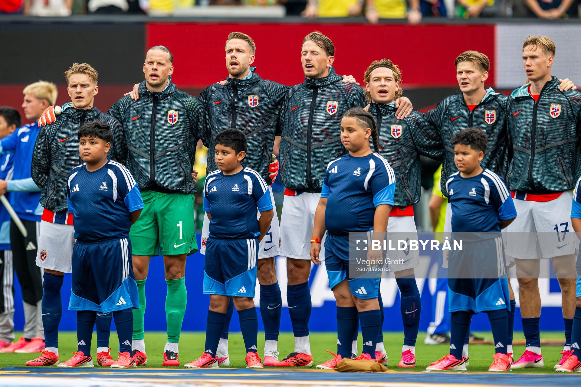 Goalkeeper Ørjan Nyland, Kristoffer Ajer, Patrick Berg and