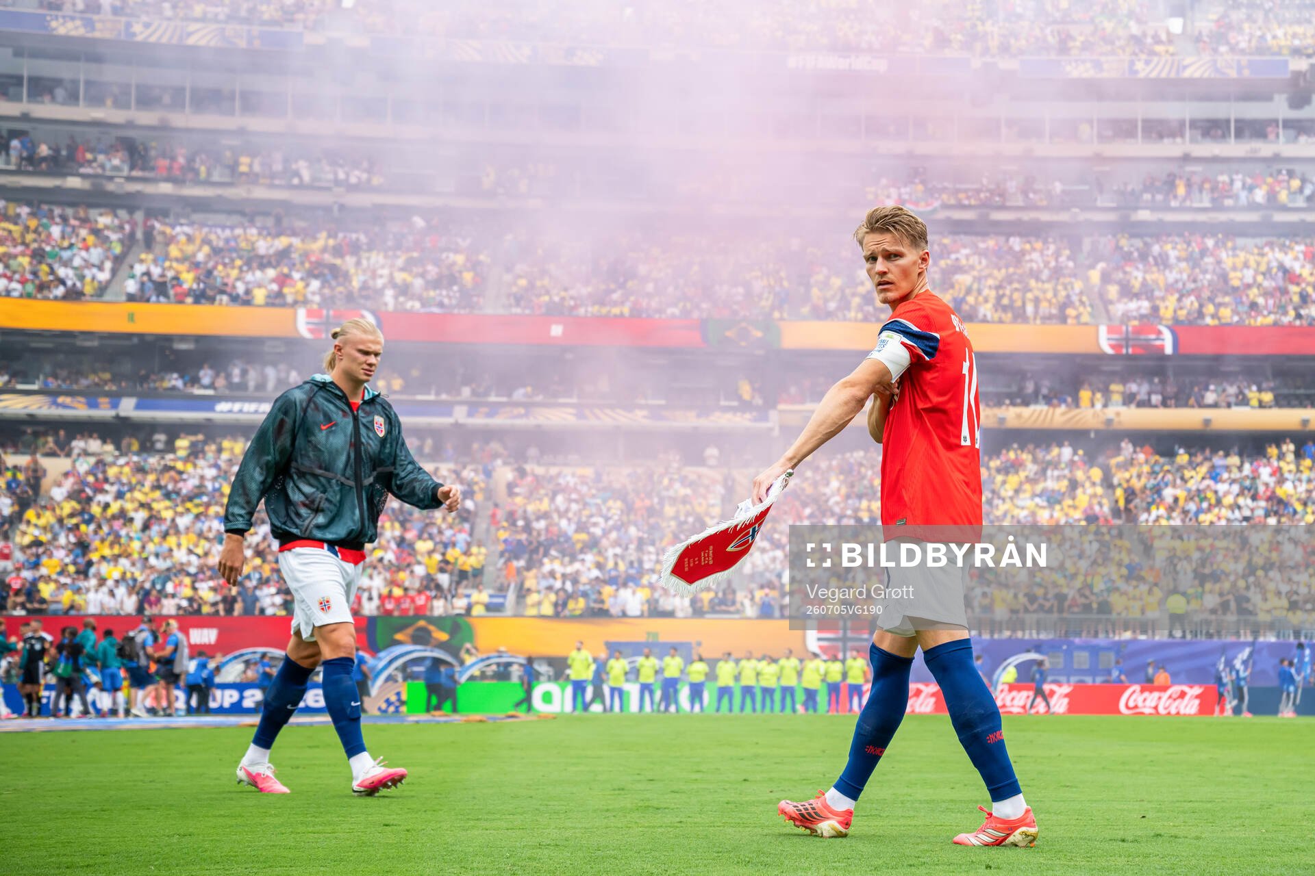 Erling Braut Haaland and Martin Ødegaard of Norway