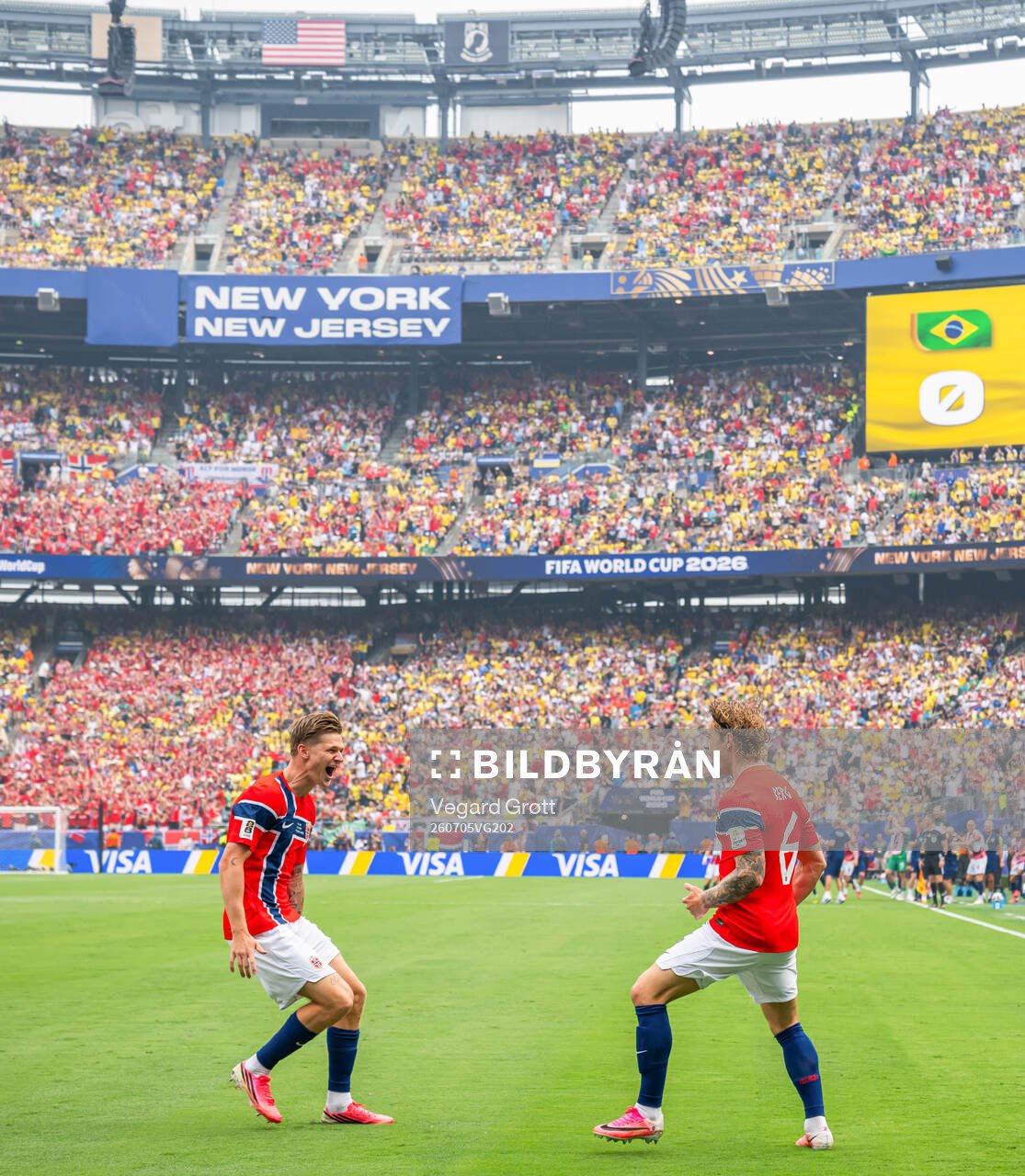 Patrick Berg of Norway celebrates with teammate David