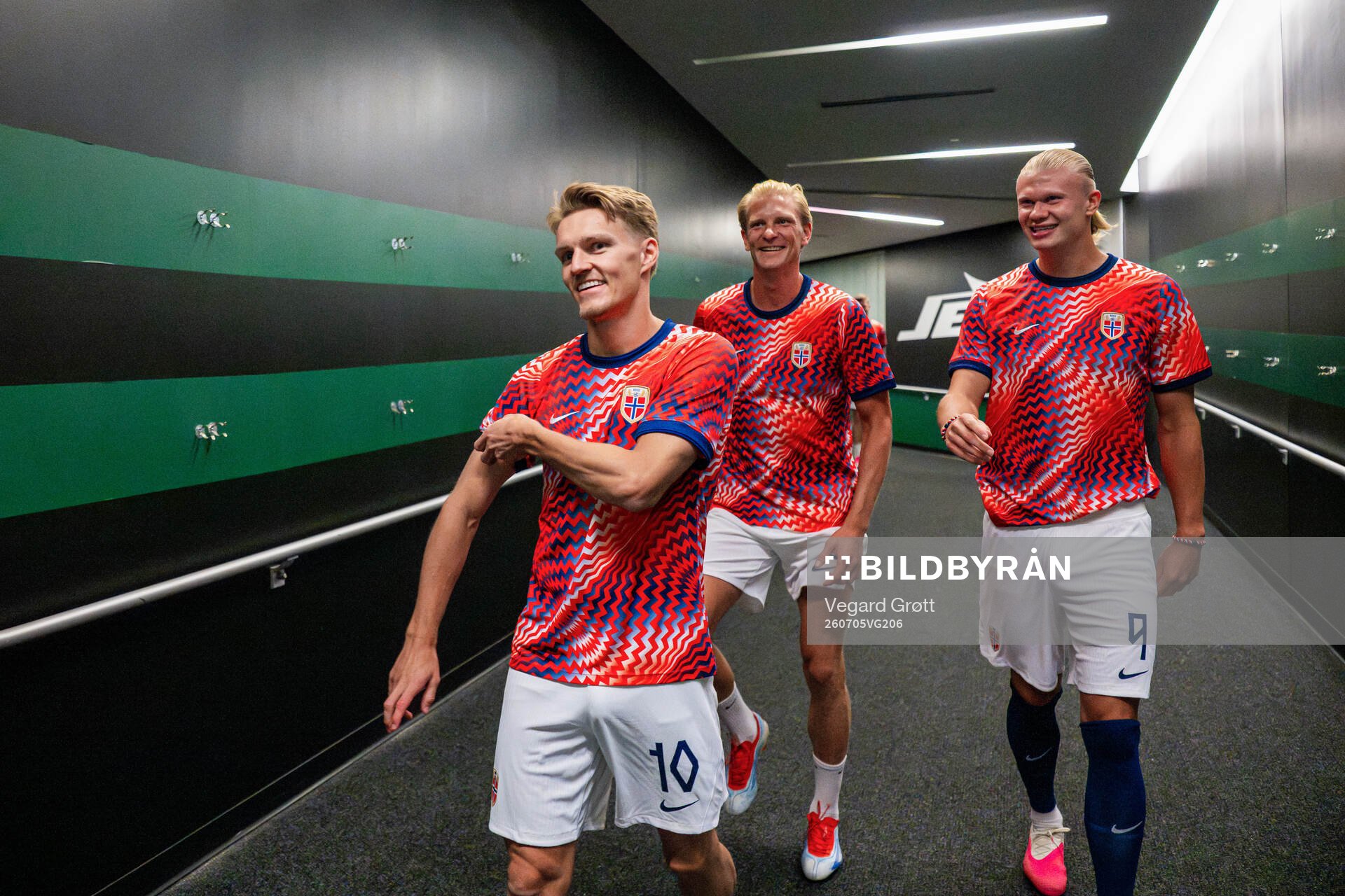 Martin Ødegaard, Morten Thorsby and Erling Braut Haaland