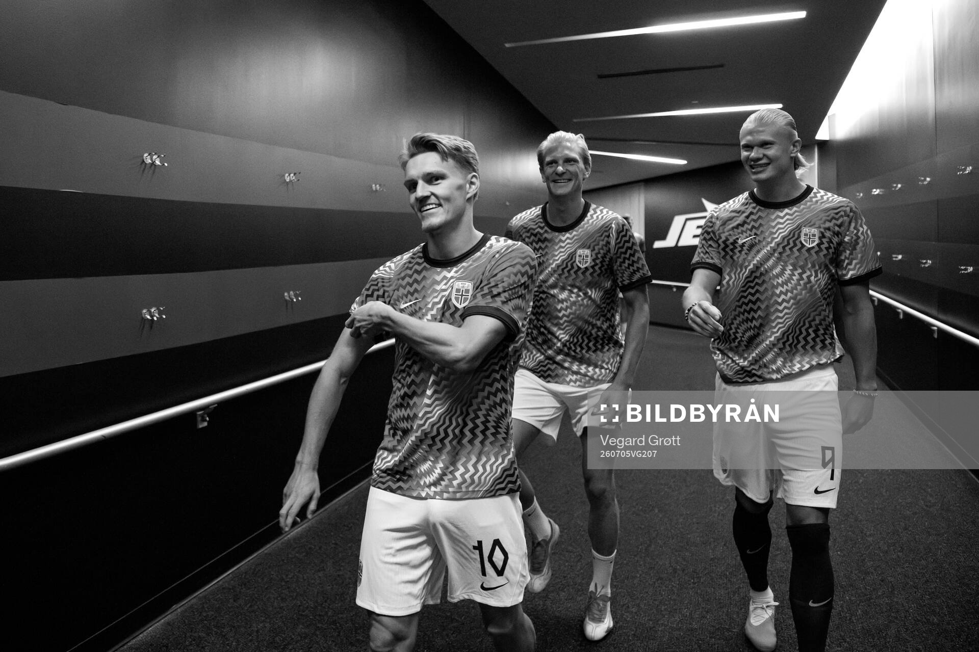 Martin Ødegaard, Morten Thorsby and Erling Braut Haaland