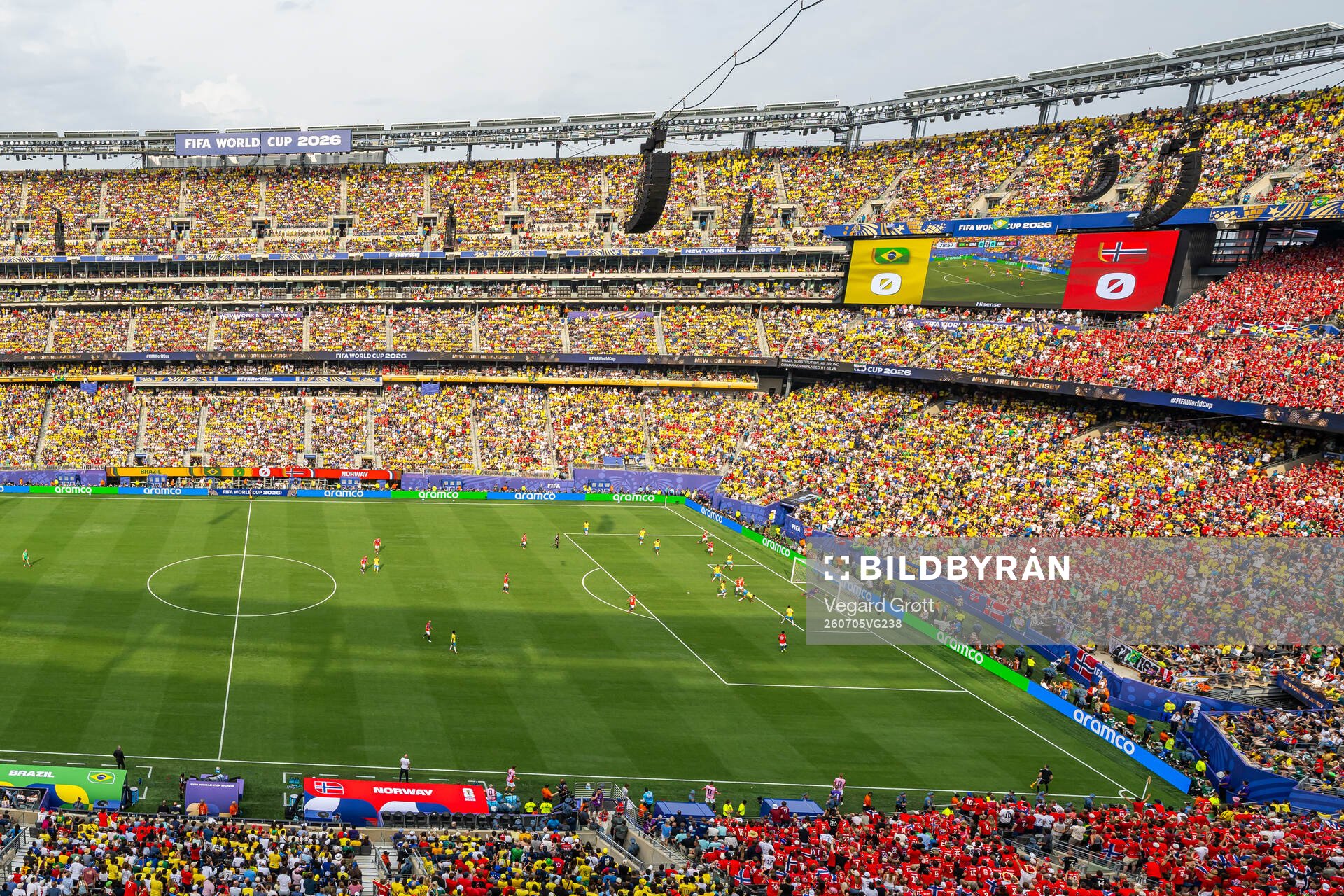 General view of MetLife Stadium as Erling Braut Haaland of