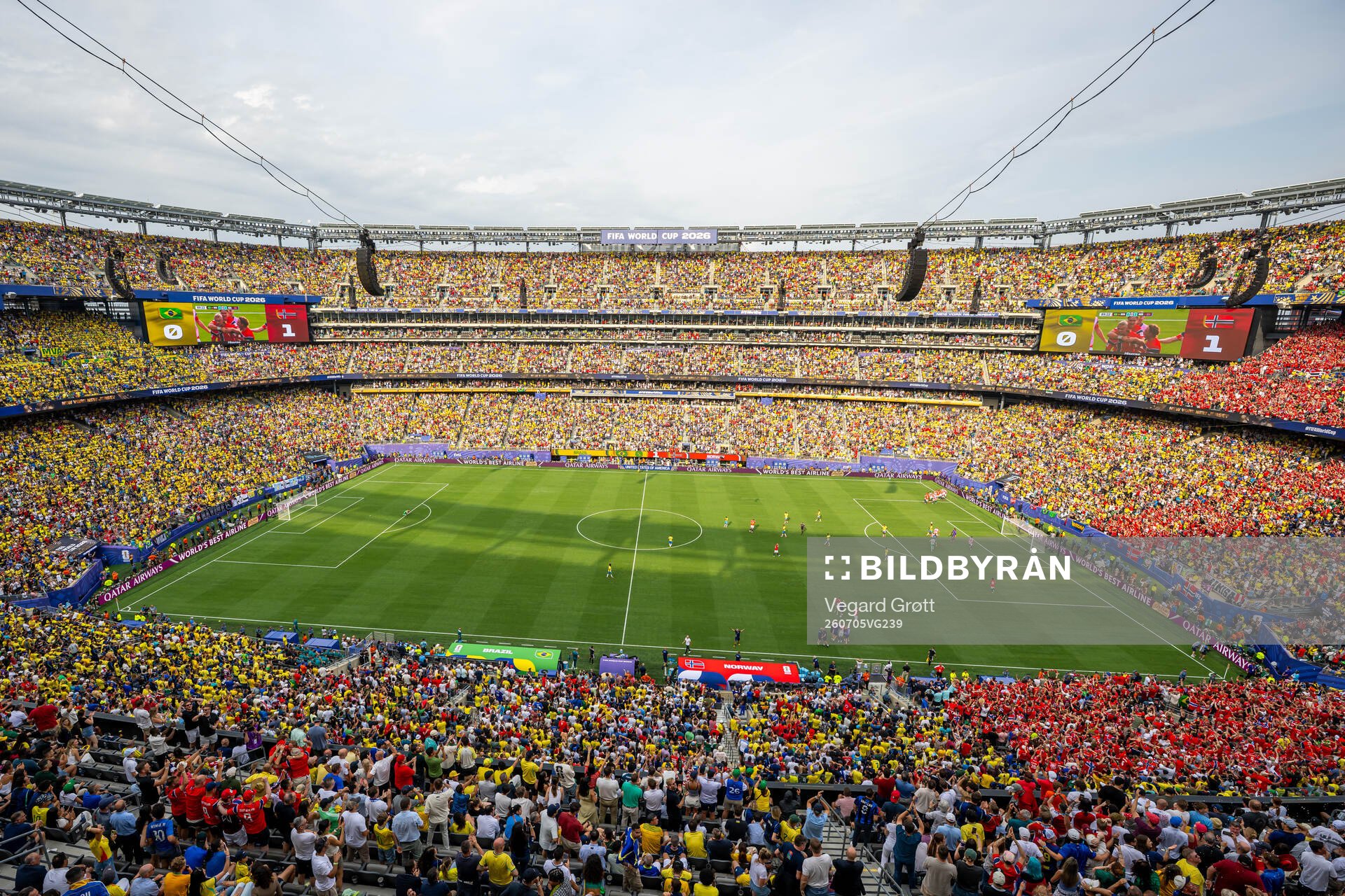 General view of MetLife Stadium as Erling Braut Haaland of