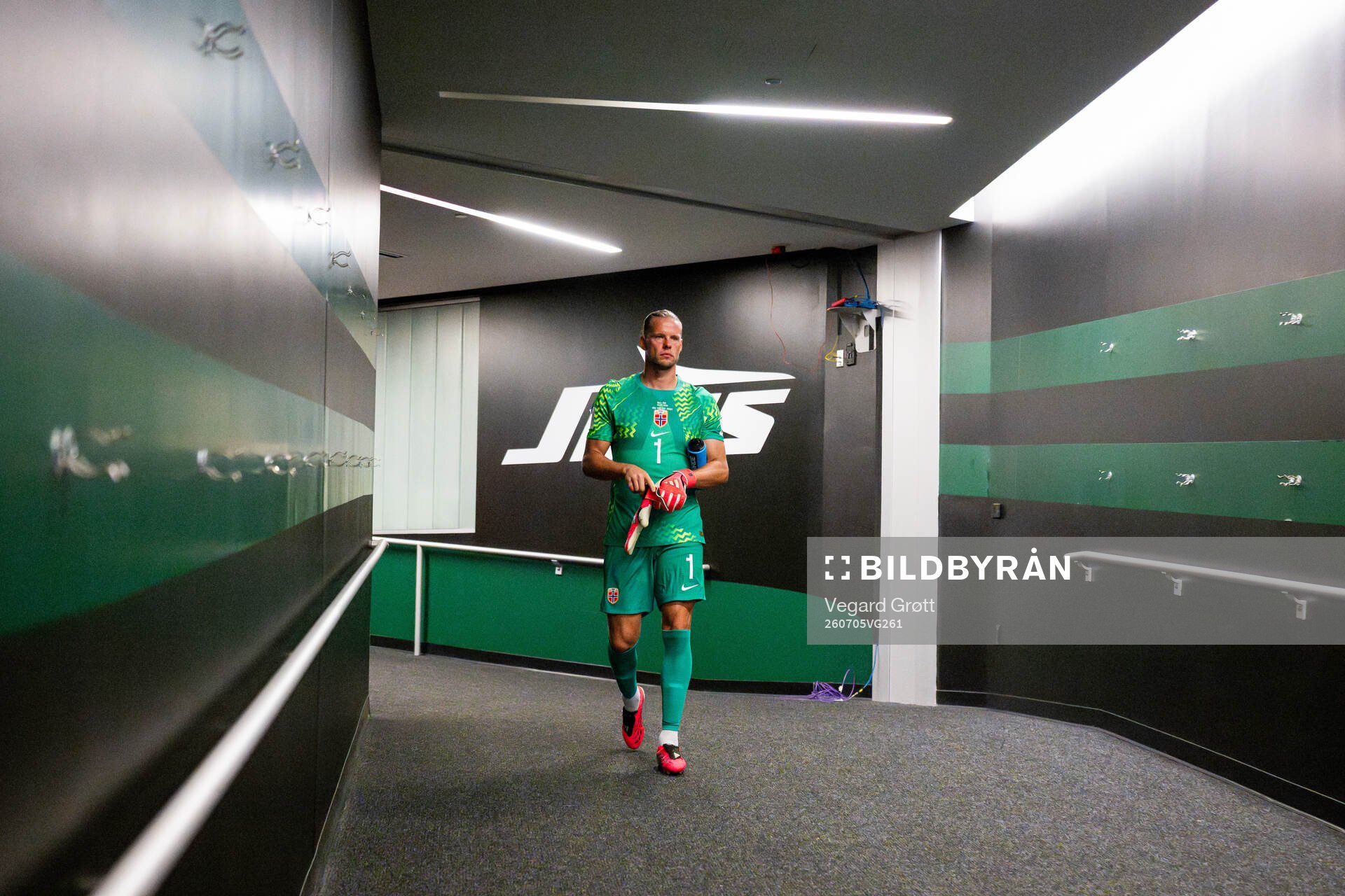 Goalkeeper Ørjan Håskjold Nyland of Norway at half-time