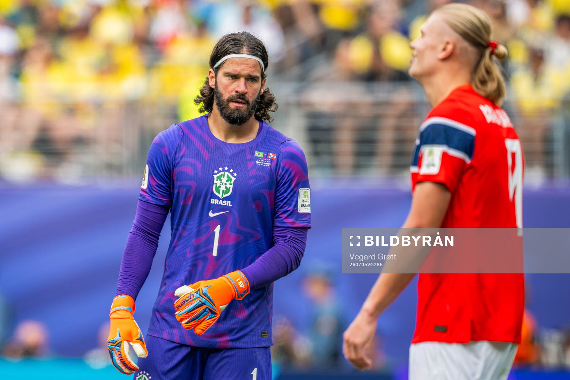 Goalkeeper Alisson of Brazil