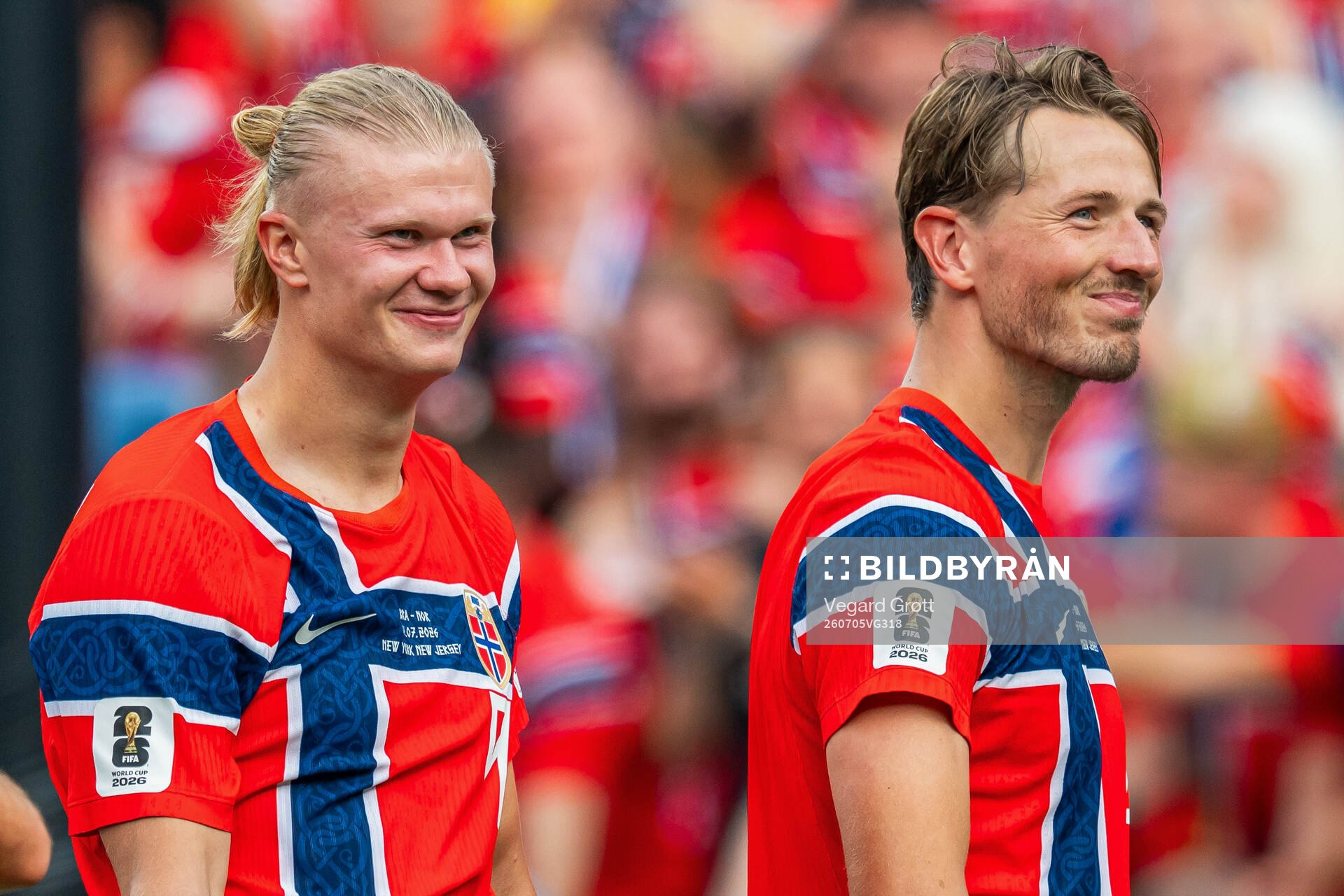 Erling Braut Haaland and Sander Berge of Norway