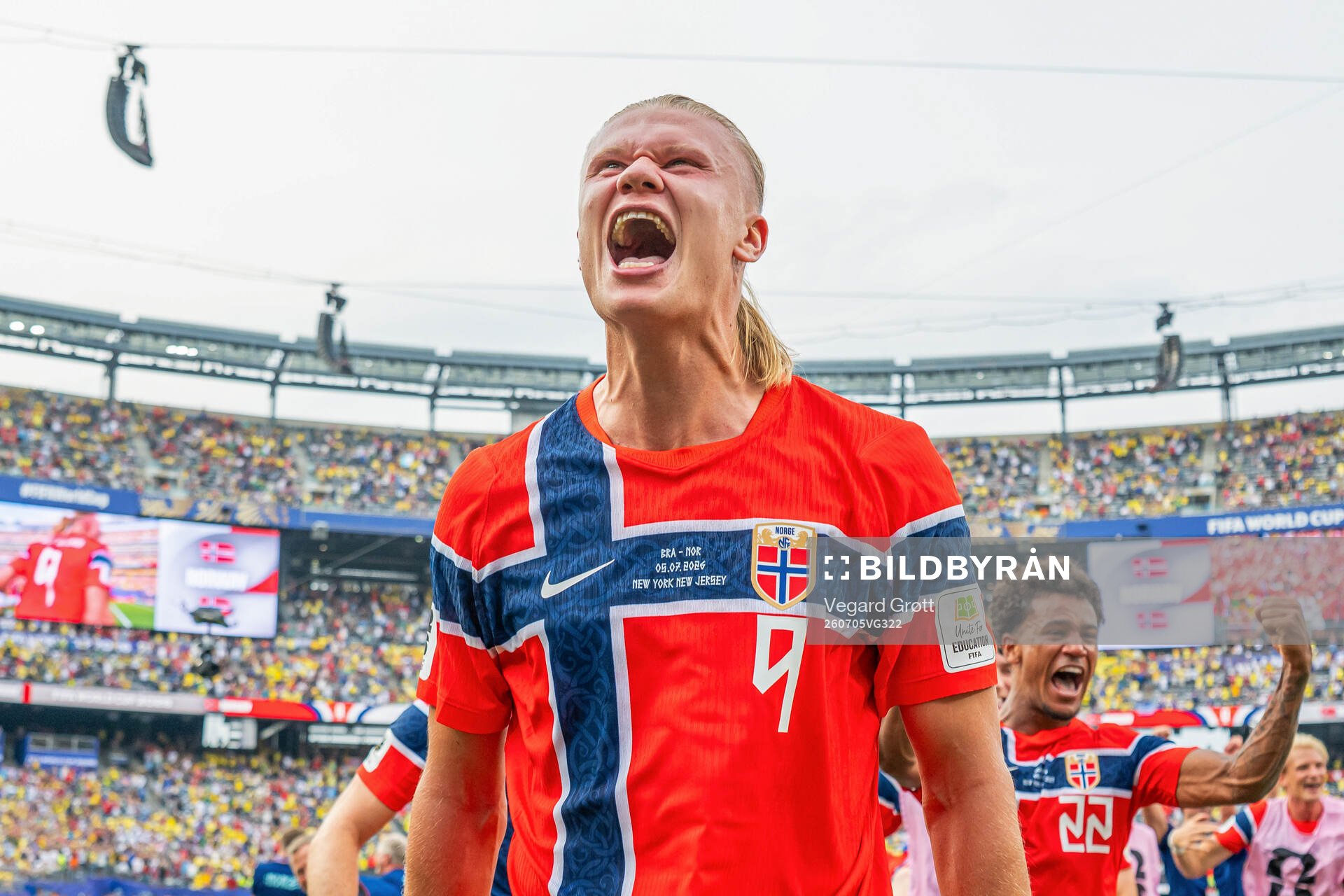 Erling Braut Haaland of Norway celebrates