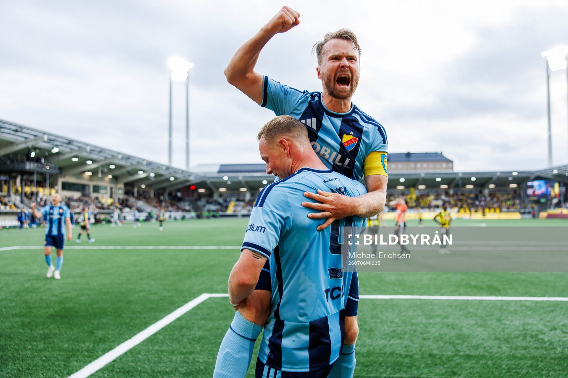 Djurgårdens Kristian Lien och Jacob Une jublar