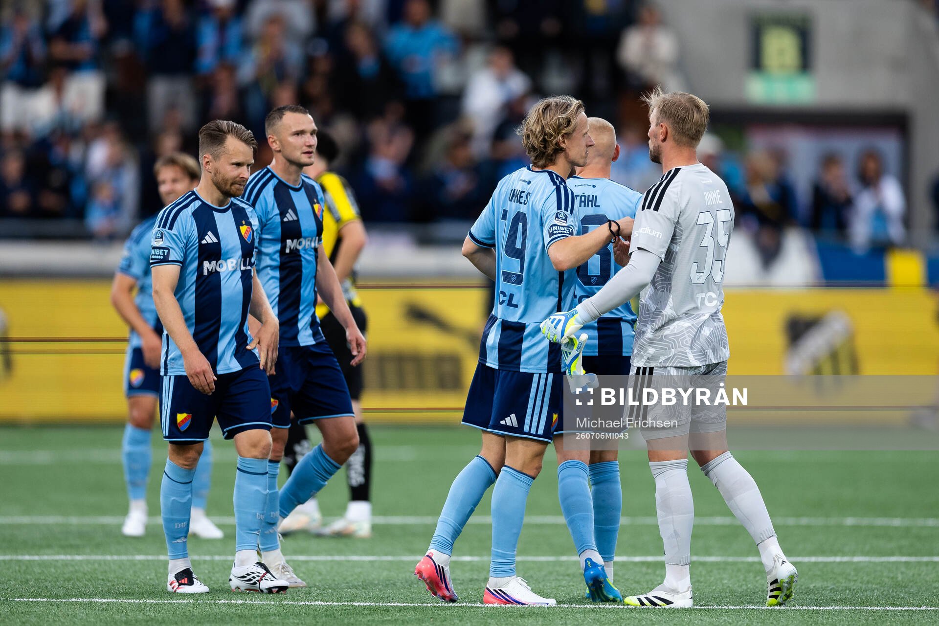Djurgårdens spelare jublar