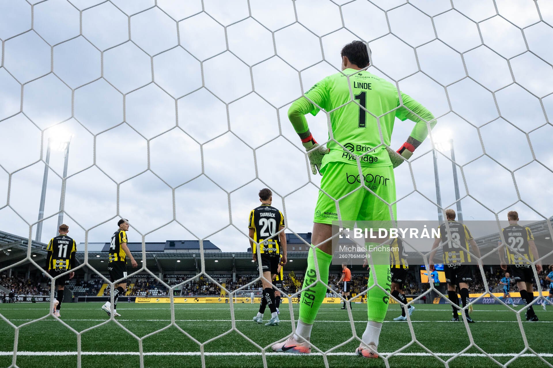 Häckens målvakt Andreas Linde, Adrian Svanbäck, Harry