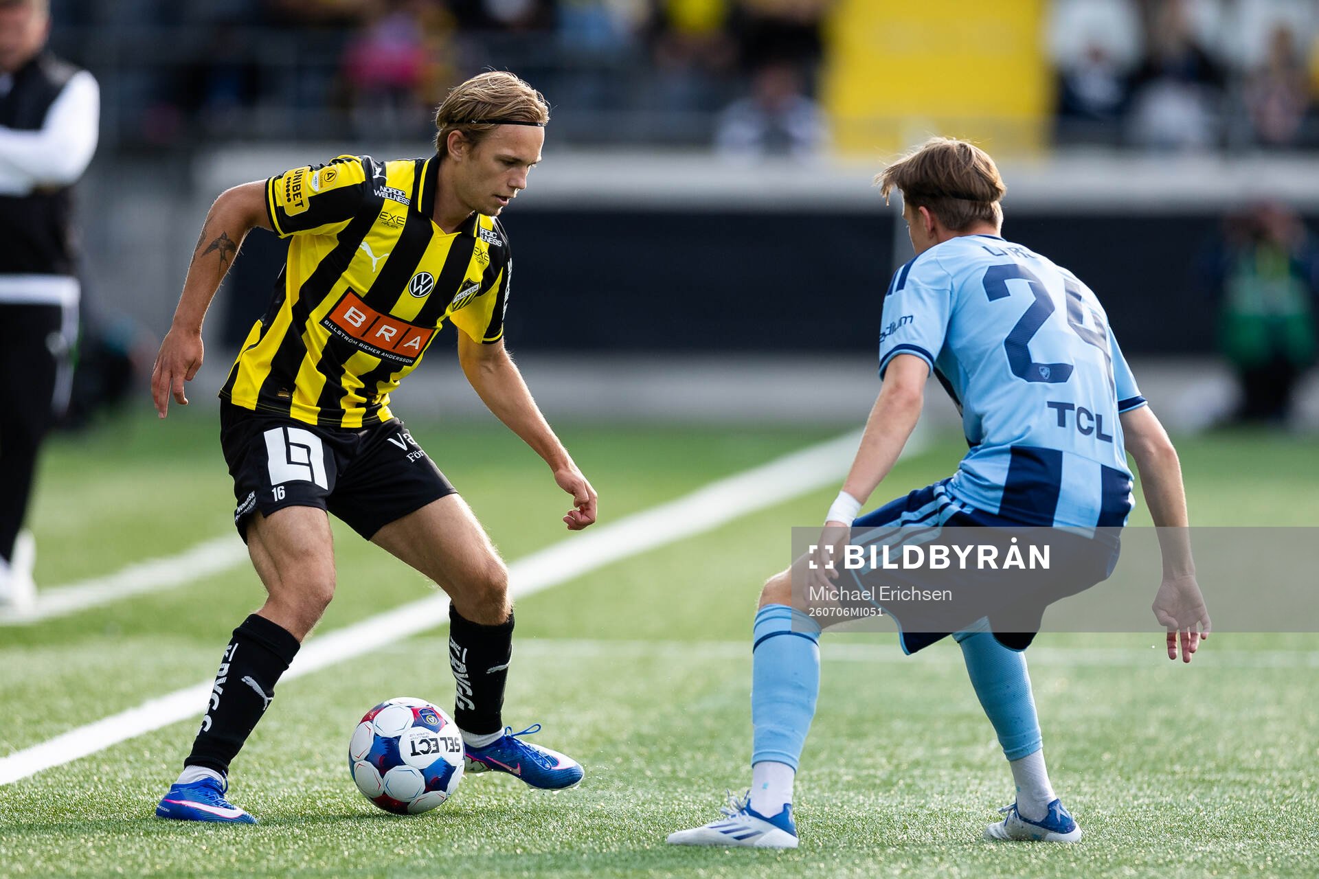 Häckens Pontus Dahbo och Djurgårdens Max Larsson
