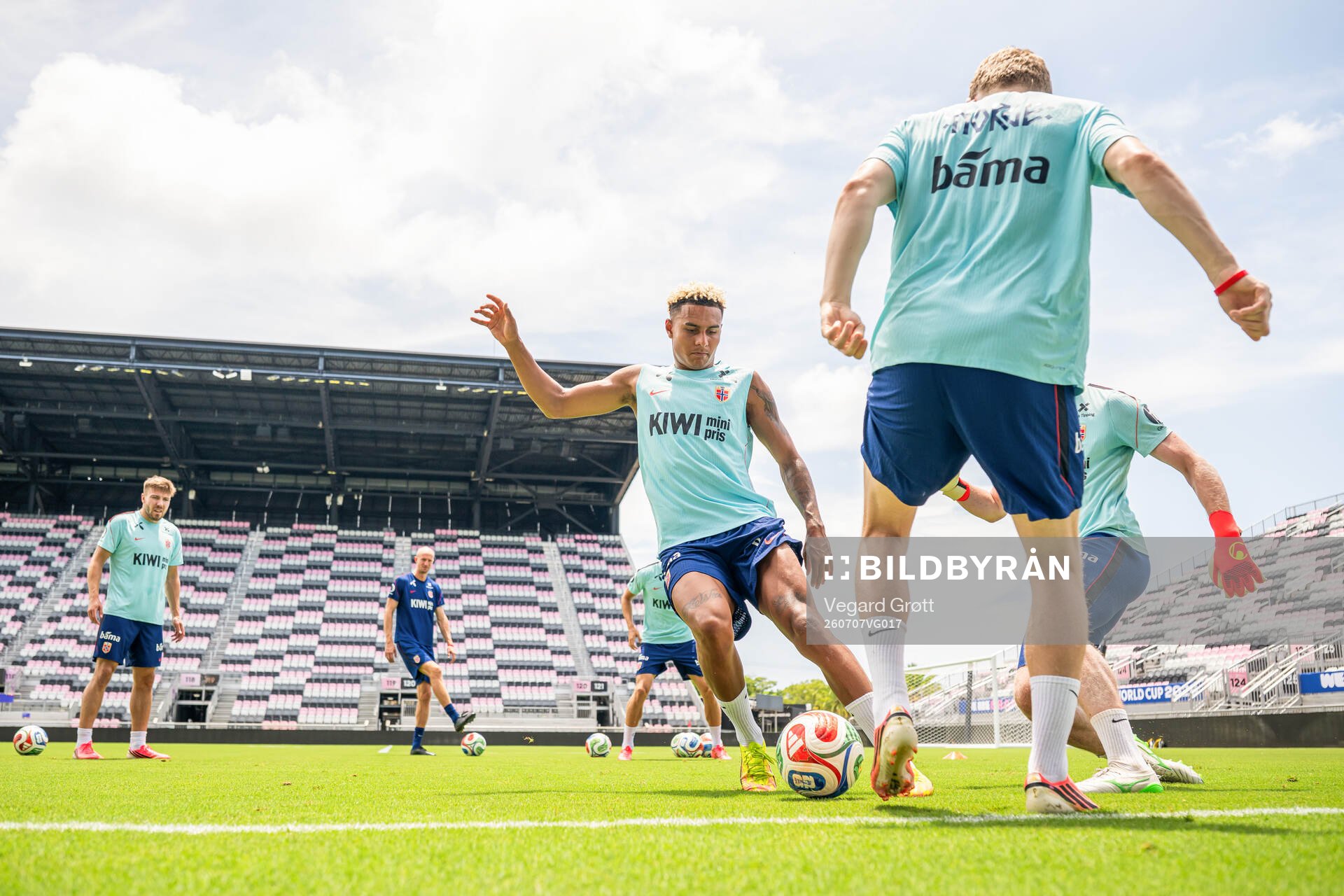 Antonio Nusa of the Norwegian national football team at a