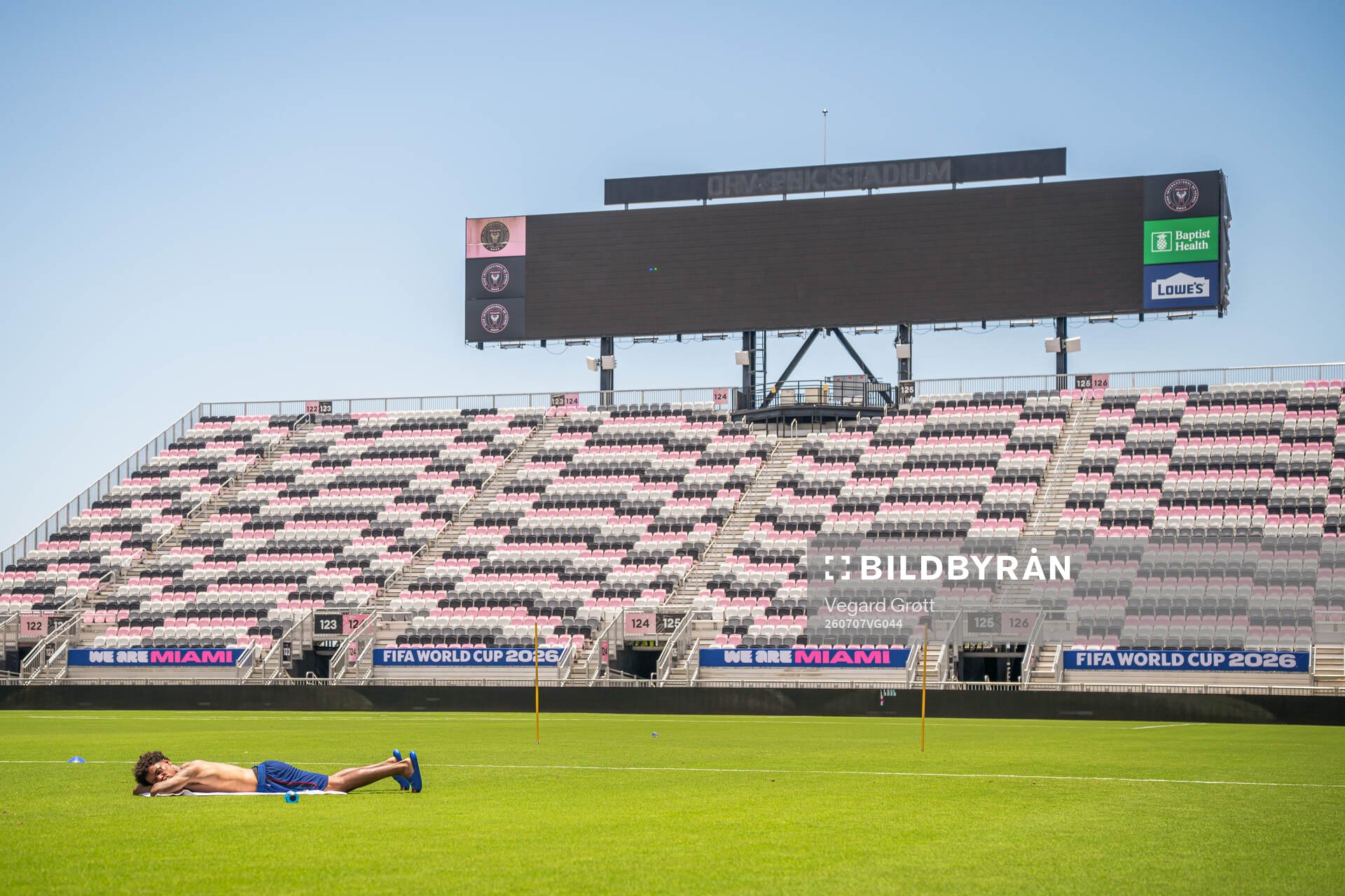 Oscar Bobb of the Norwegian national football team at a