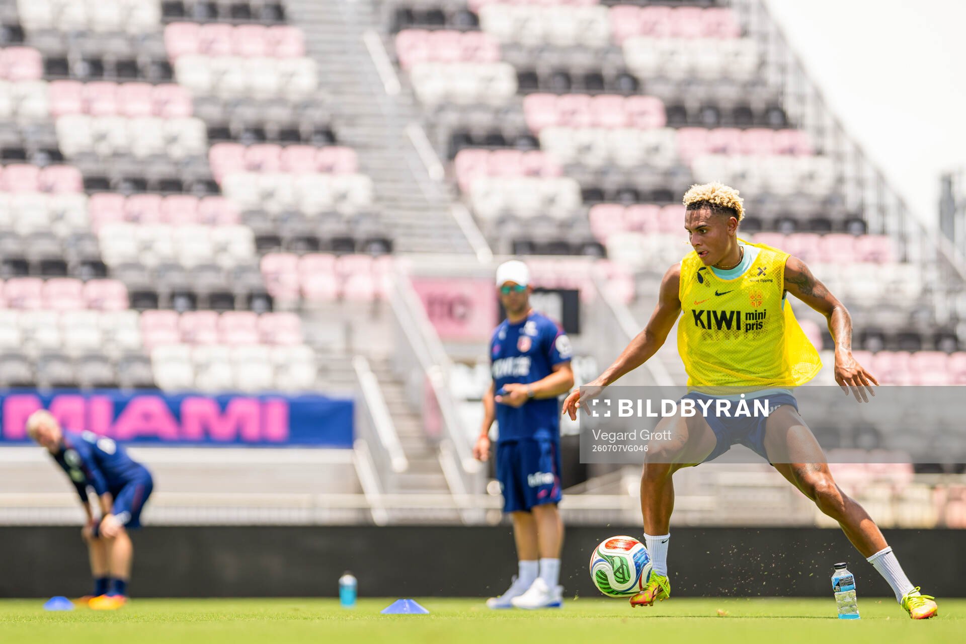 Antonio Nusa of the Norwegian national football team at a