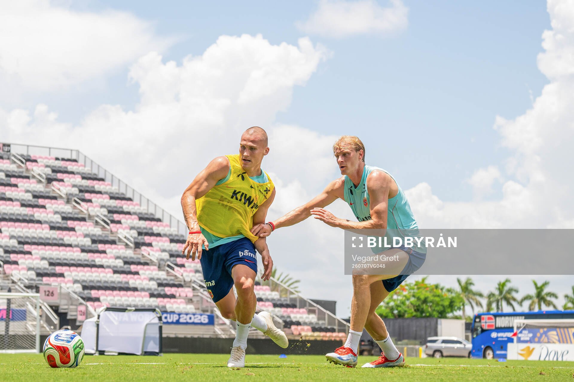 Leo Østigård and Morten Thorsby of the Norwegian national