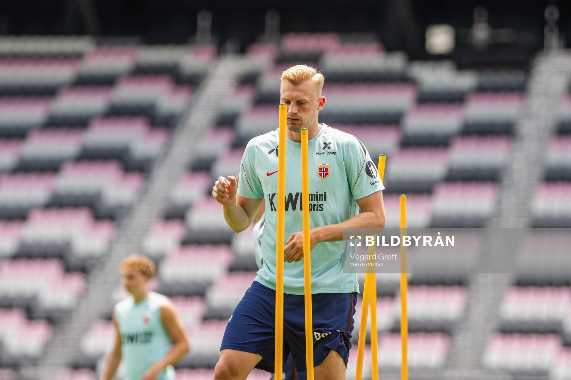 Sondre Langås of the Norwegian national football team at a