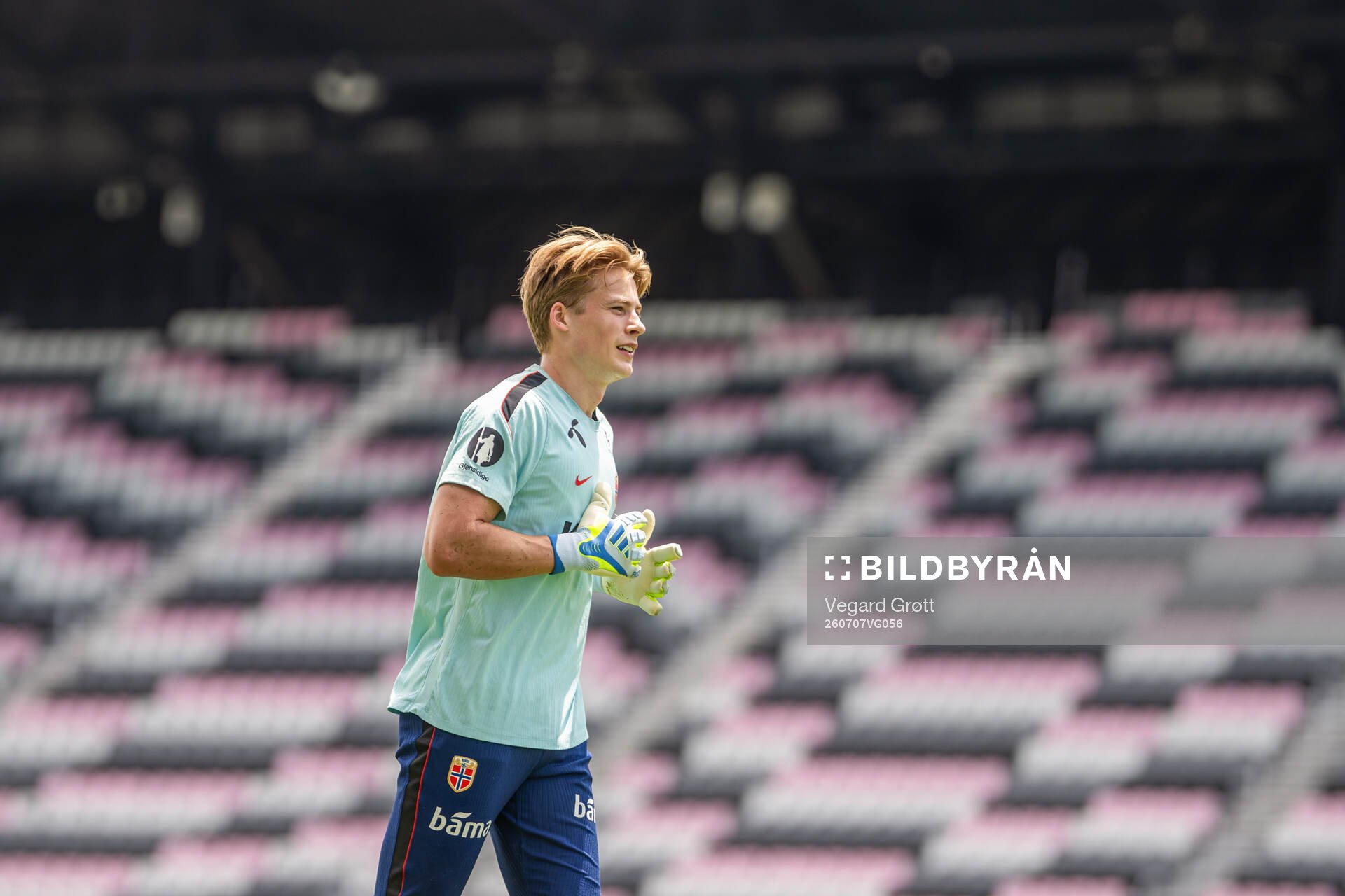 Goalkeeper Sander Tangvik of the Norwegian national