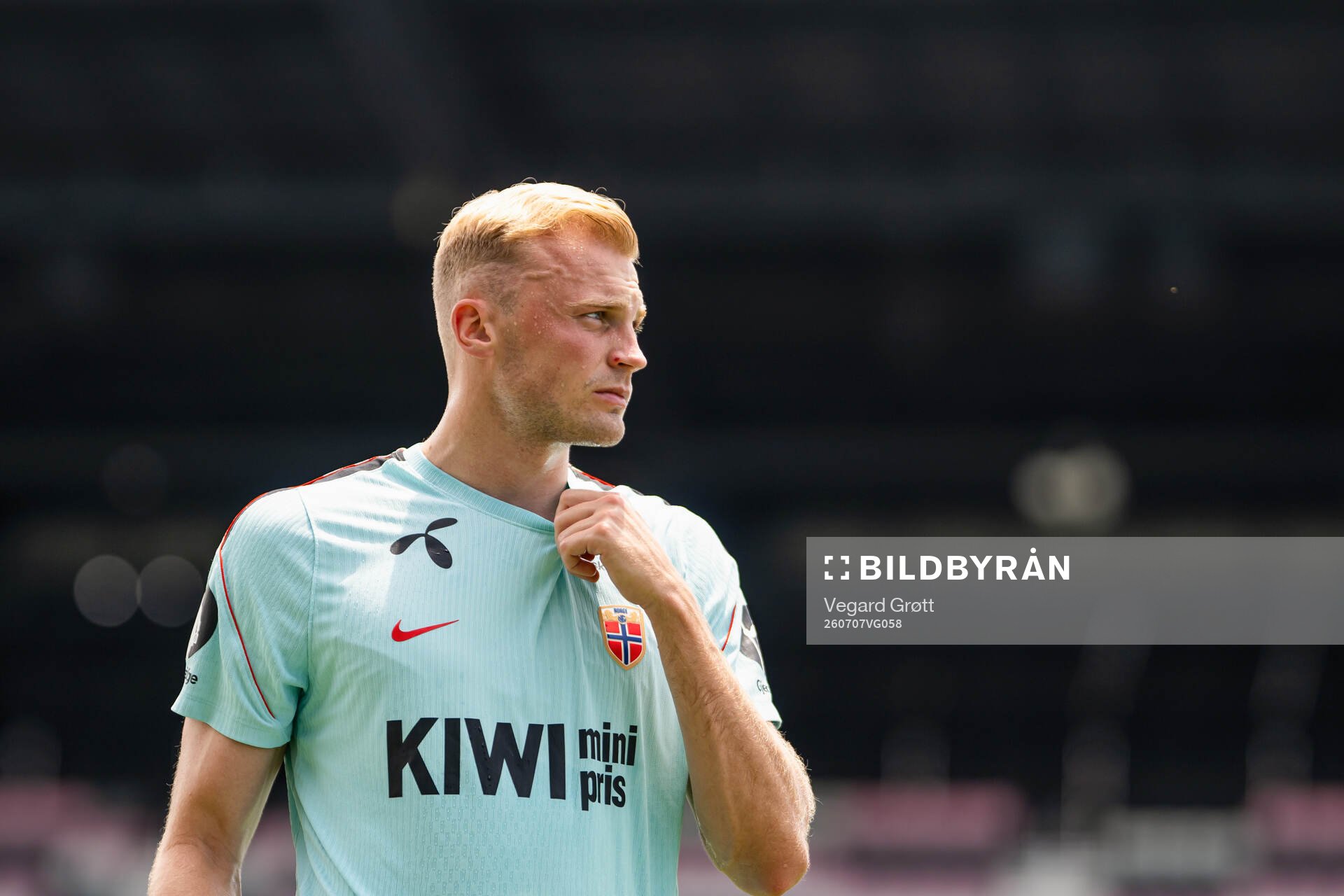 Sondre Langås of the Norwegian national football team at a