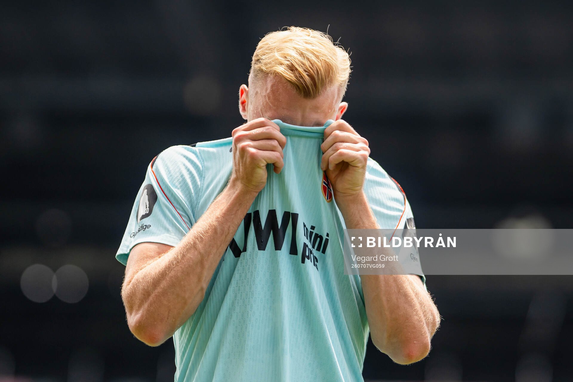 Sondre Langås of the Norwegian national football team at a
