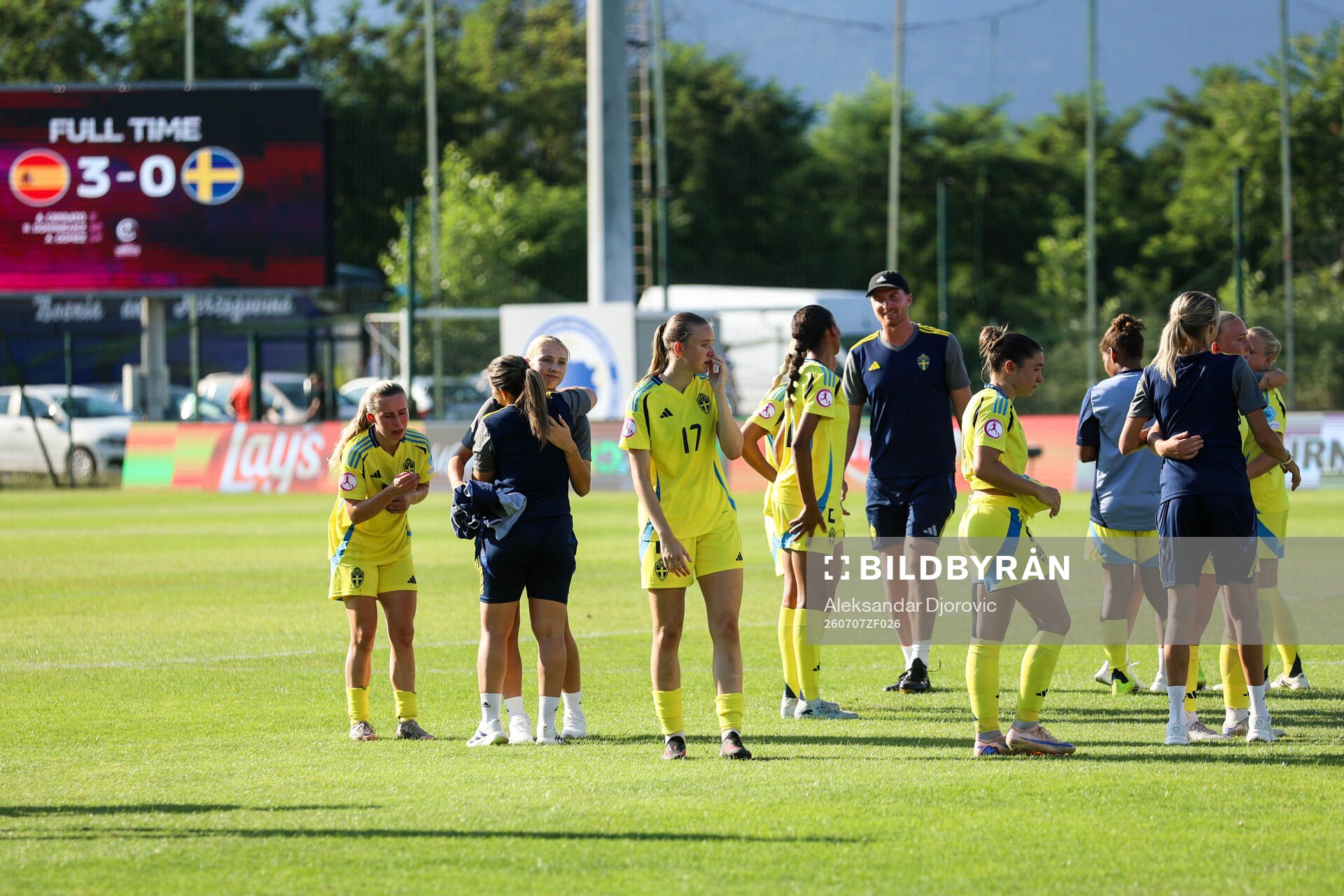 Fabienne Bartholdson of Sweden looks dejected