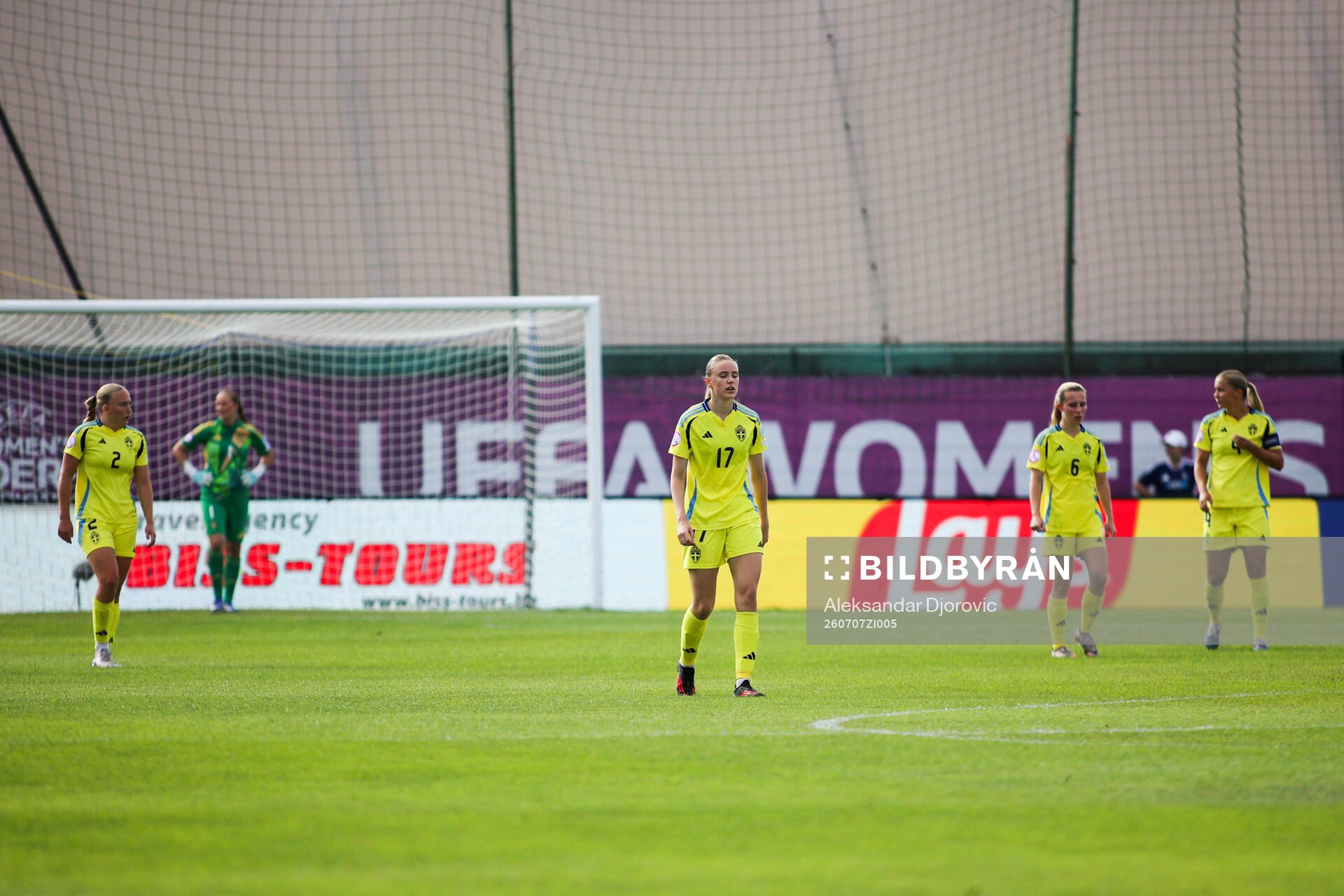 Fabienne Bartholdson of Sweden looks dejected