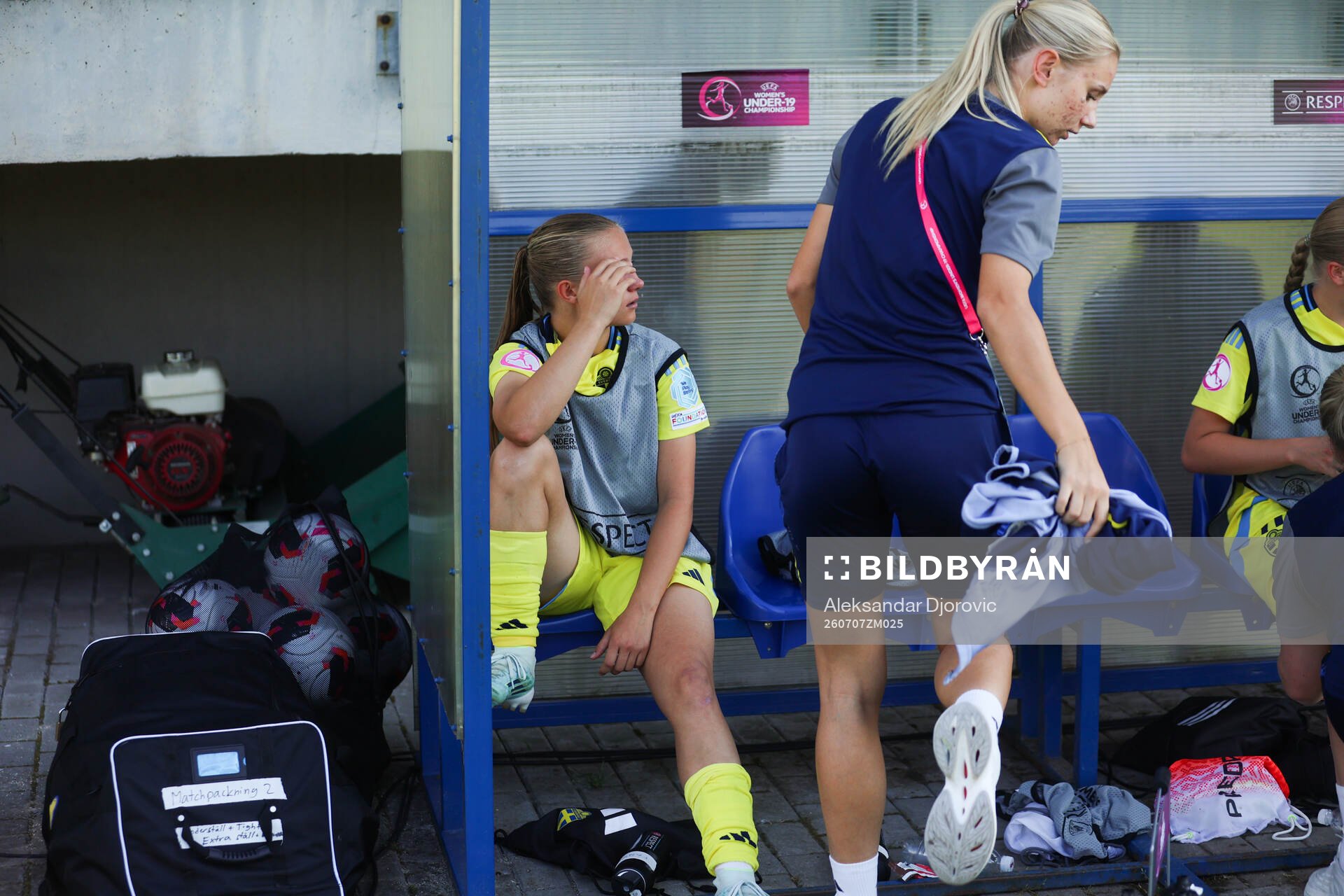 Fanny Peterson of Sweden looks dejected