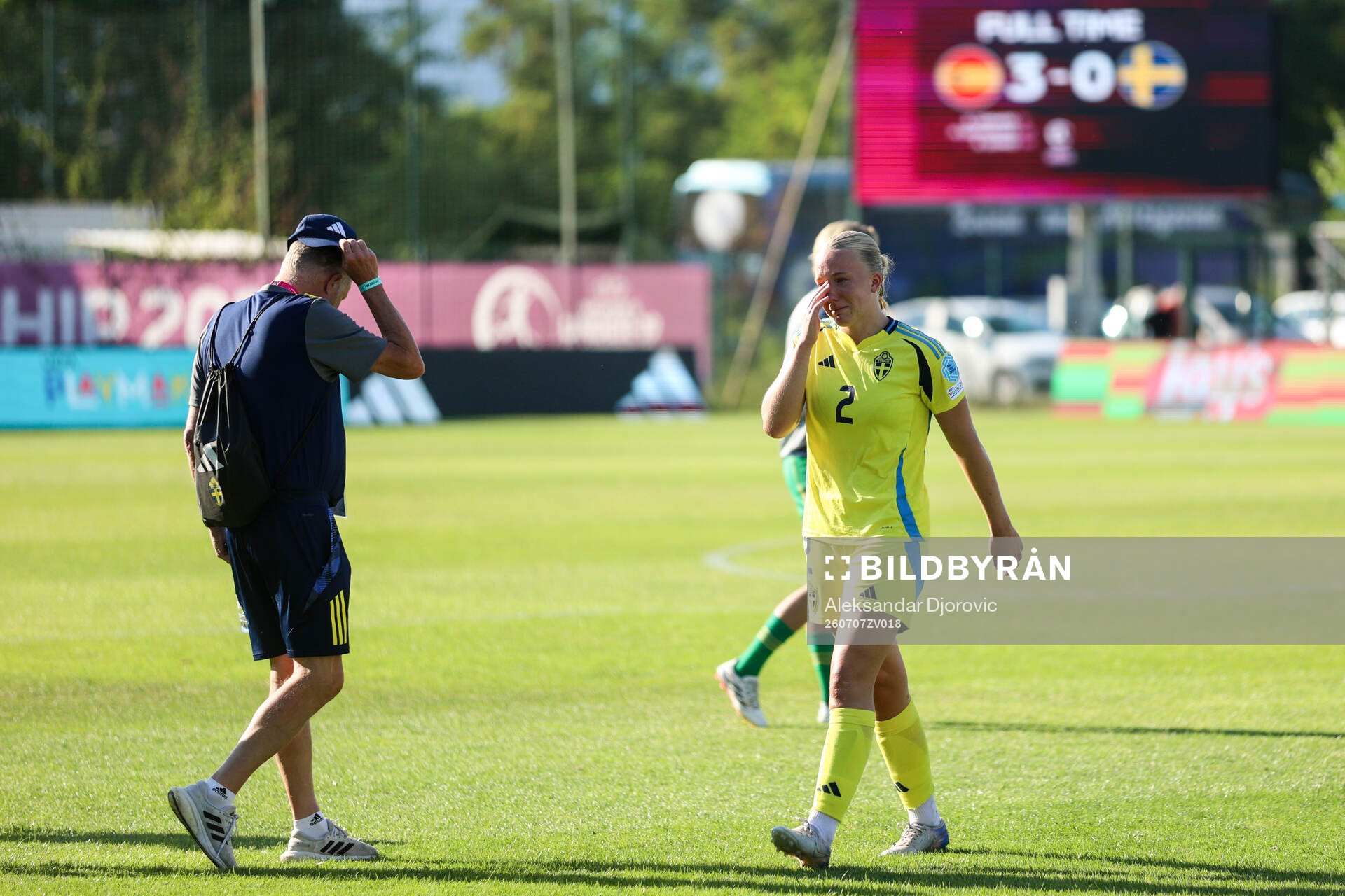 Thindra Mattsson of Sweden looks dejected
