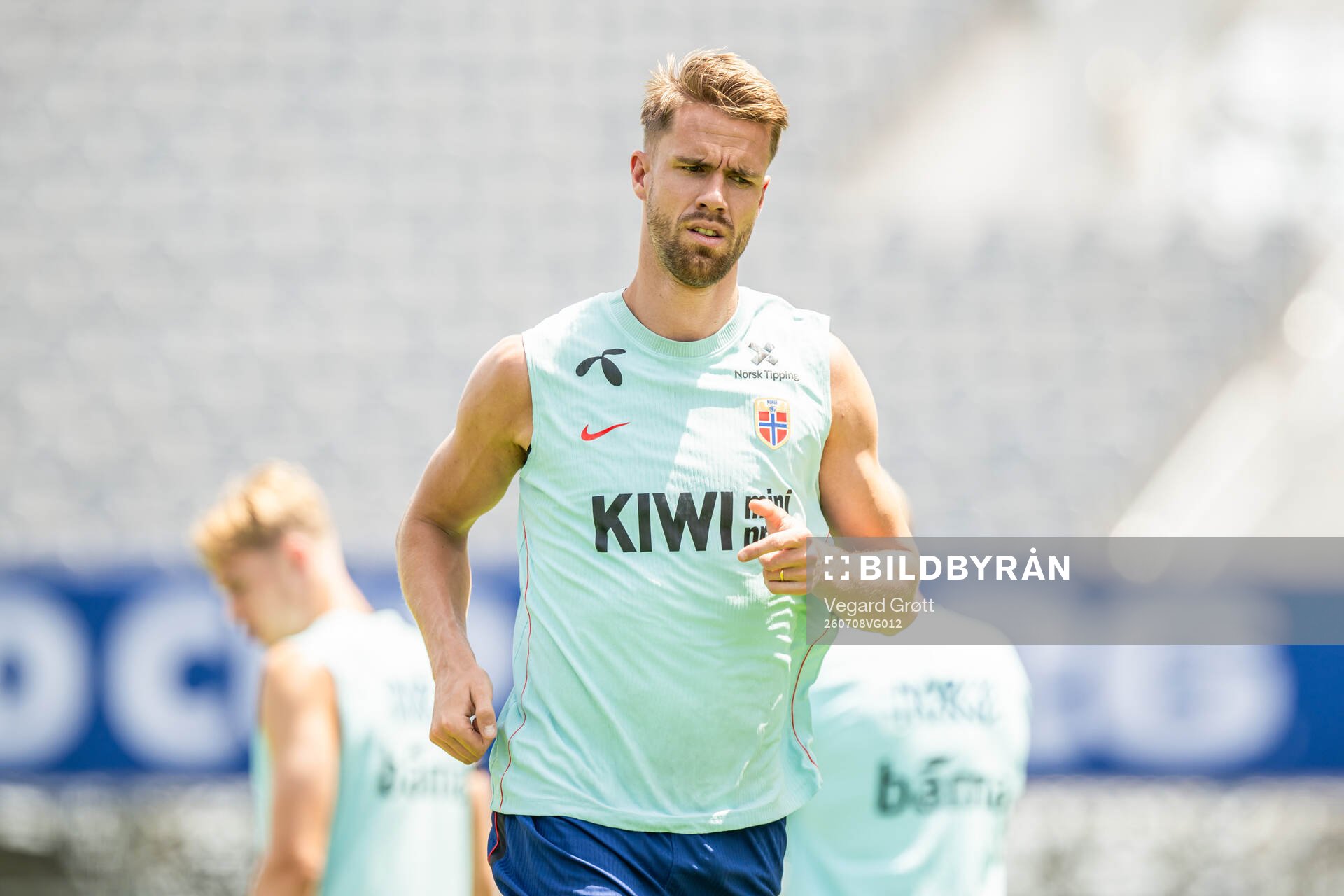 Kristoffer Ajer of the Norwegian national football team at