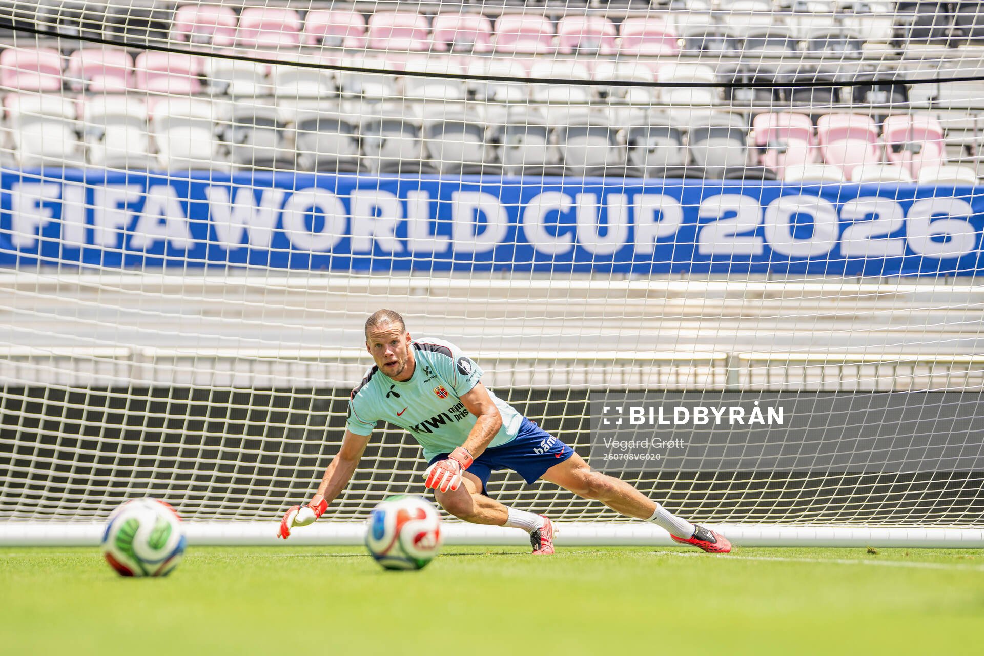 Goalkeeper Ørjan Håskjold Nyland of the Norwegian