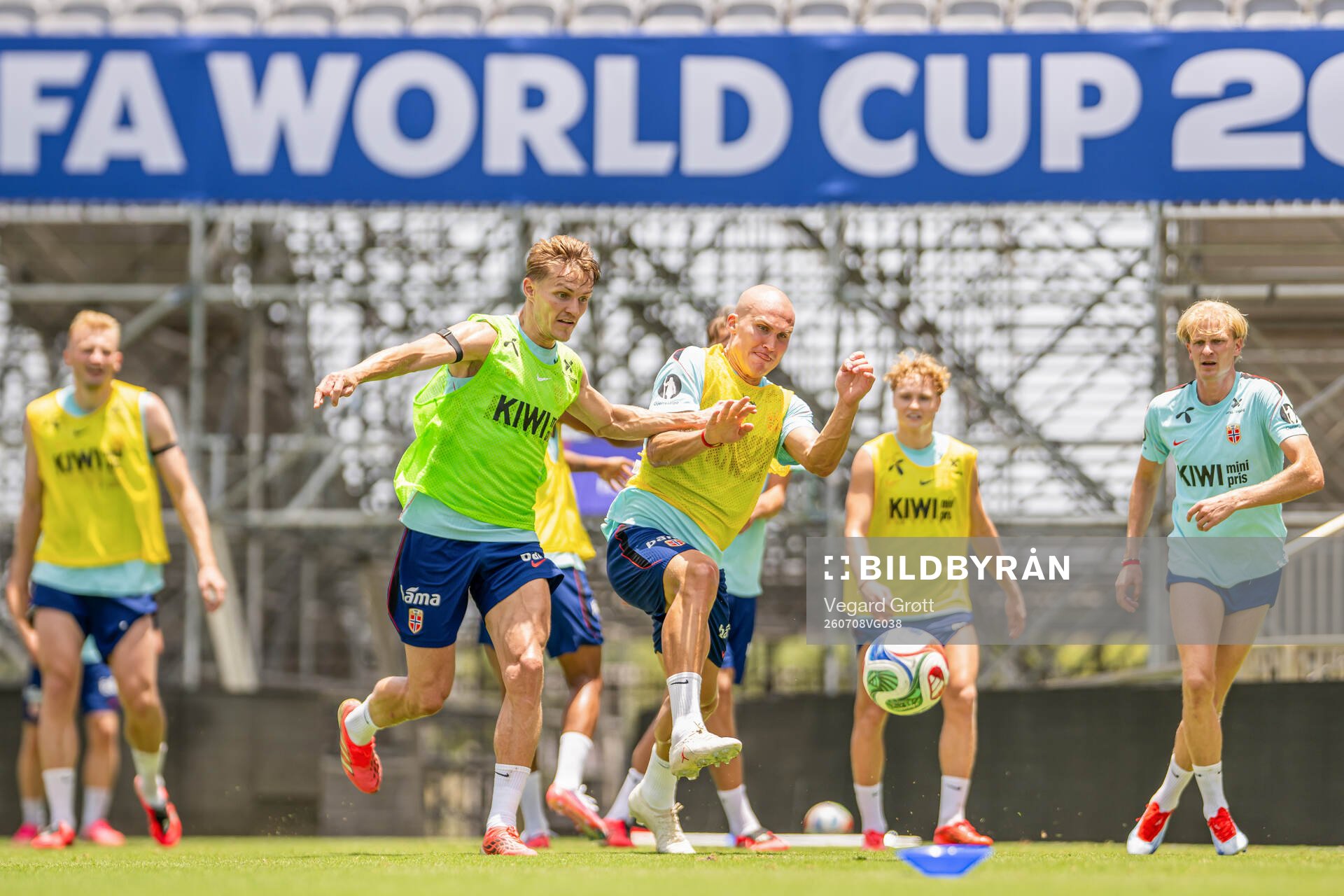 Martin Ødegaard and Leo Østigård of the Norwegian
