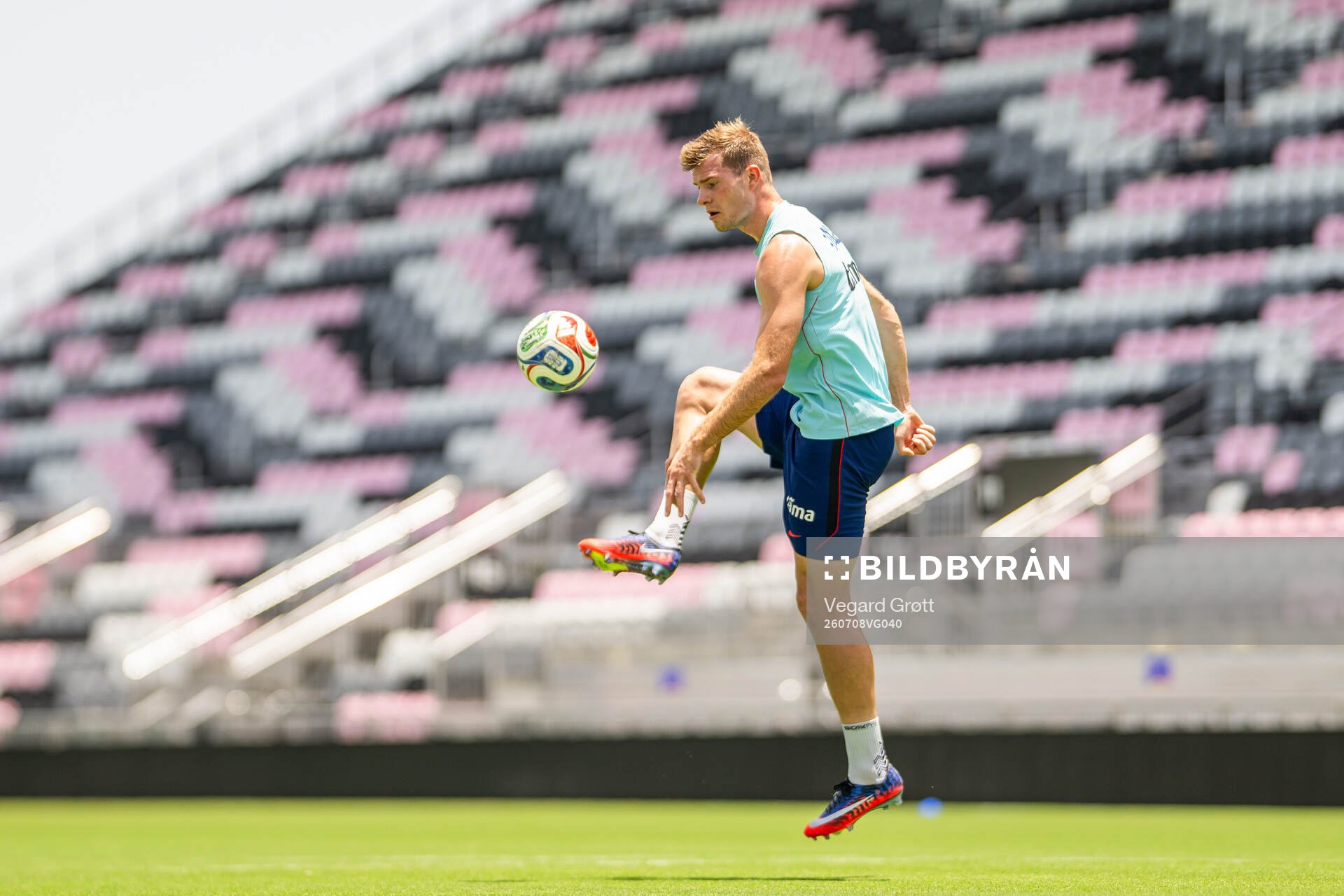 Alexander Sørloth of the Norwegian national football team