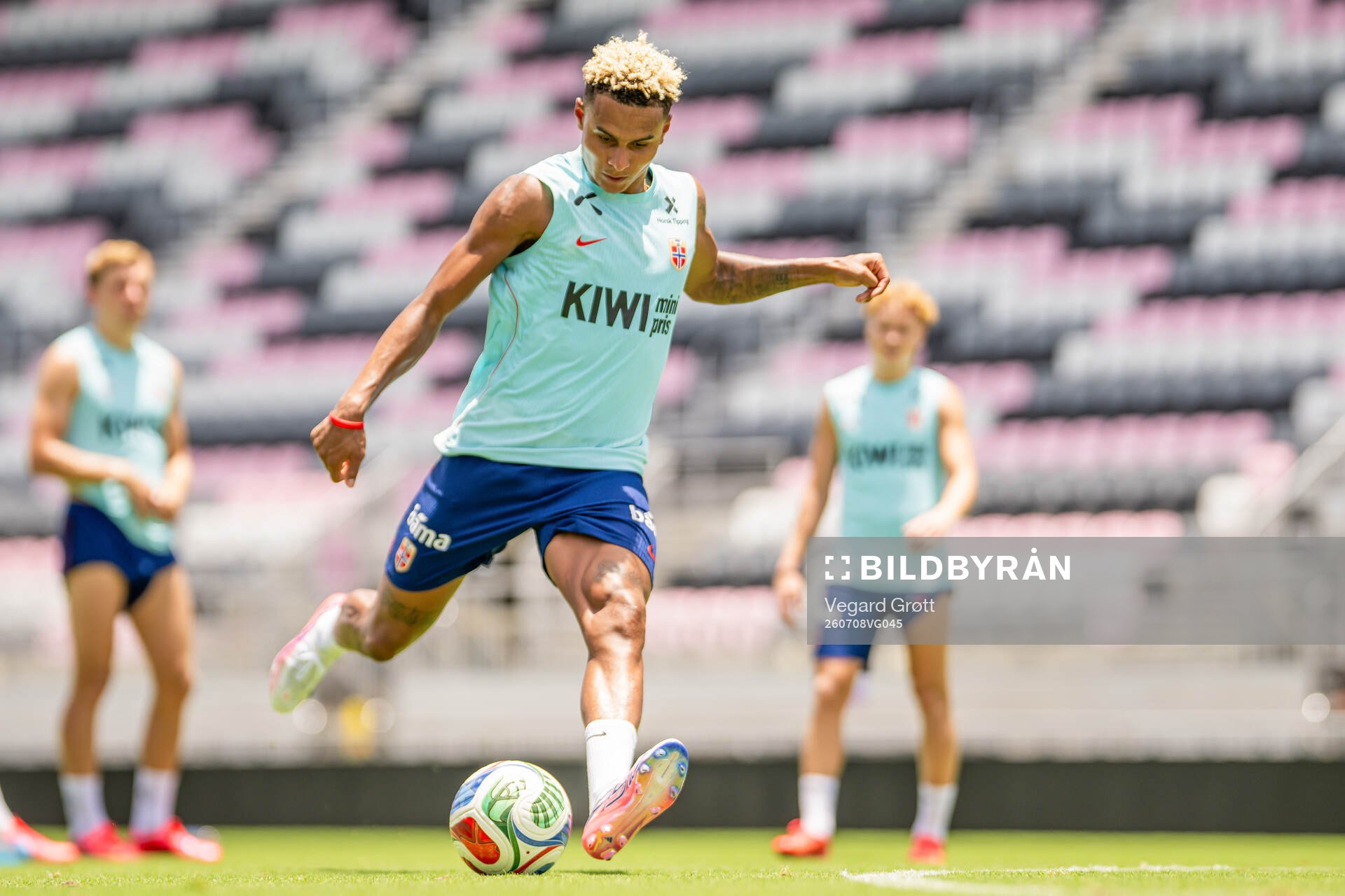 Antonio Nusa of the Norwegian national football team at a