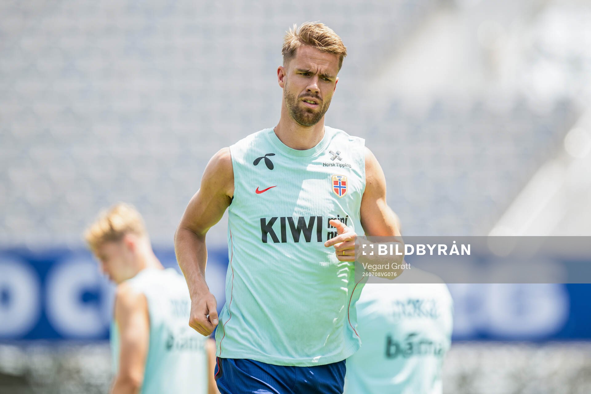 Kristoffer Ajer of the Norwegian national football team at