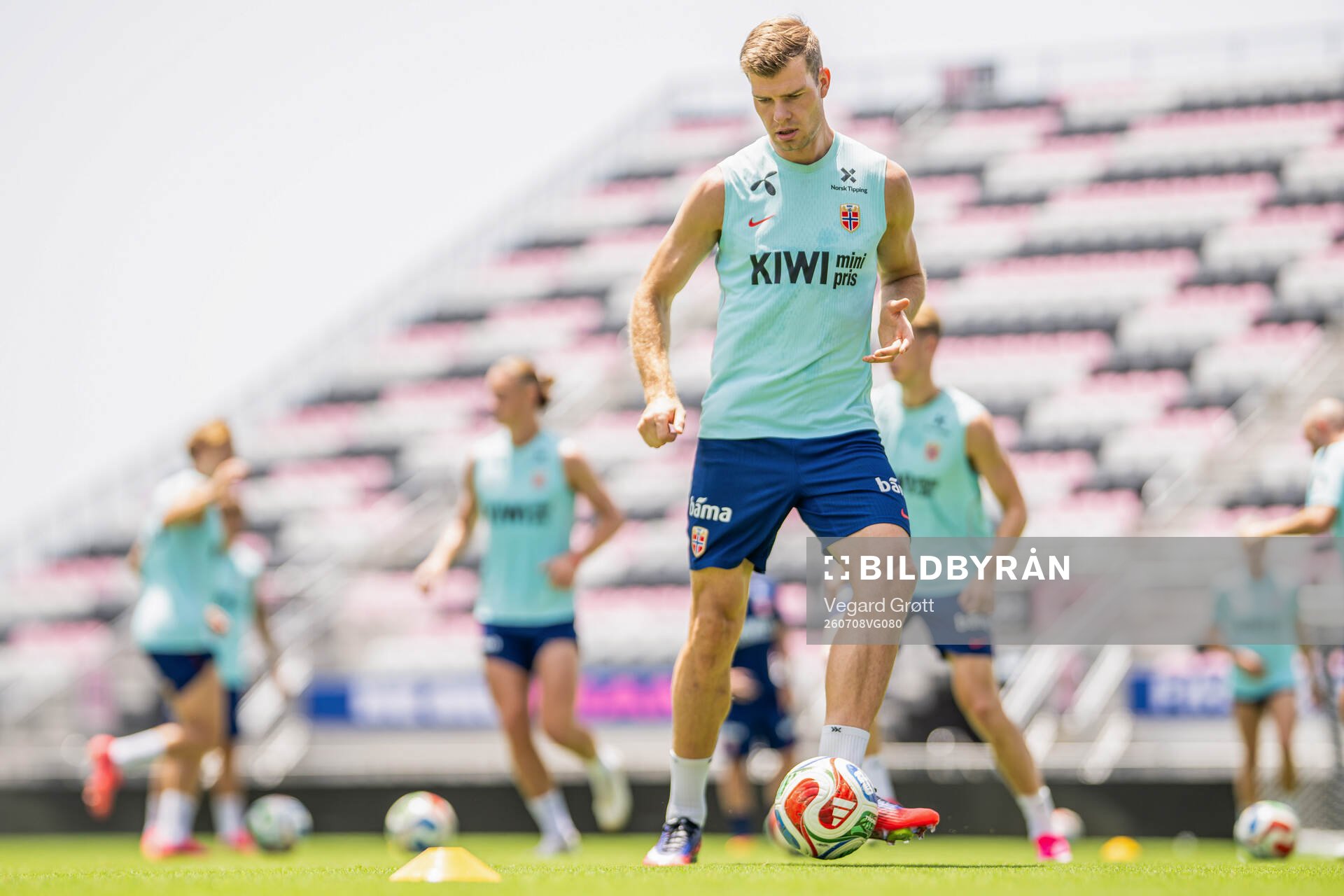 Alexander Sørloth of the Norwegian national football team