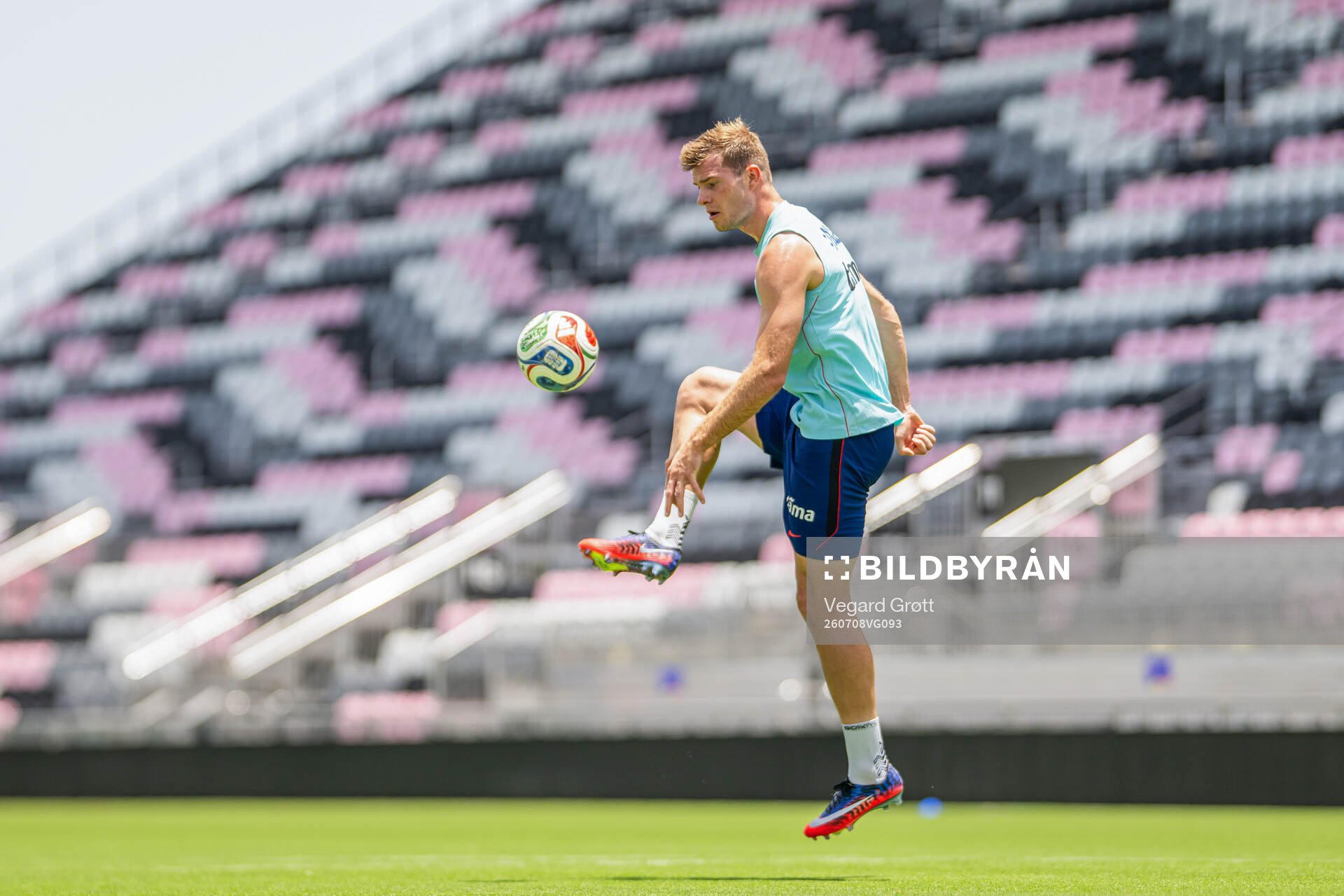 Alexander Sørloth of the Norwegian national football team