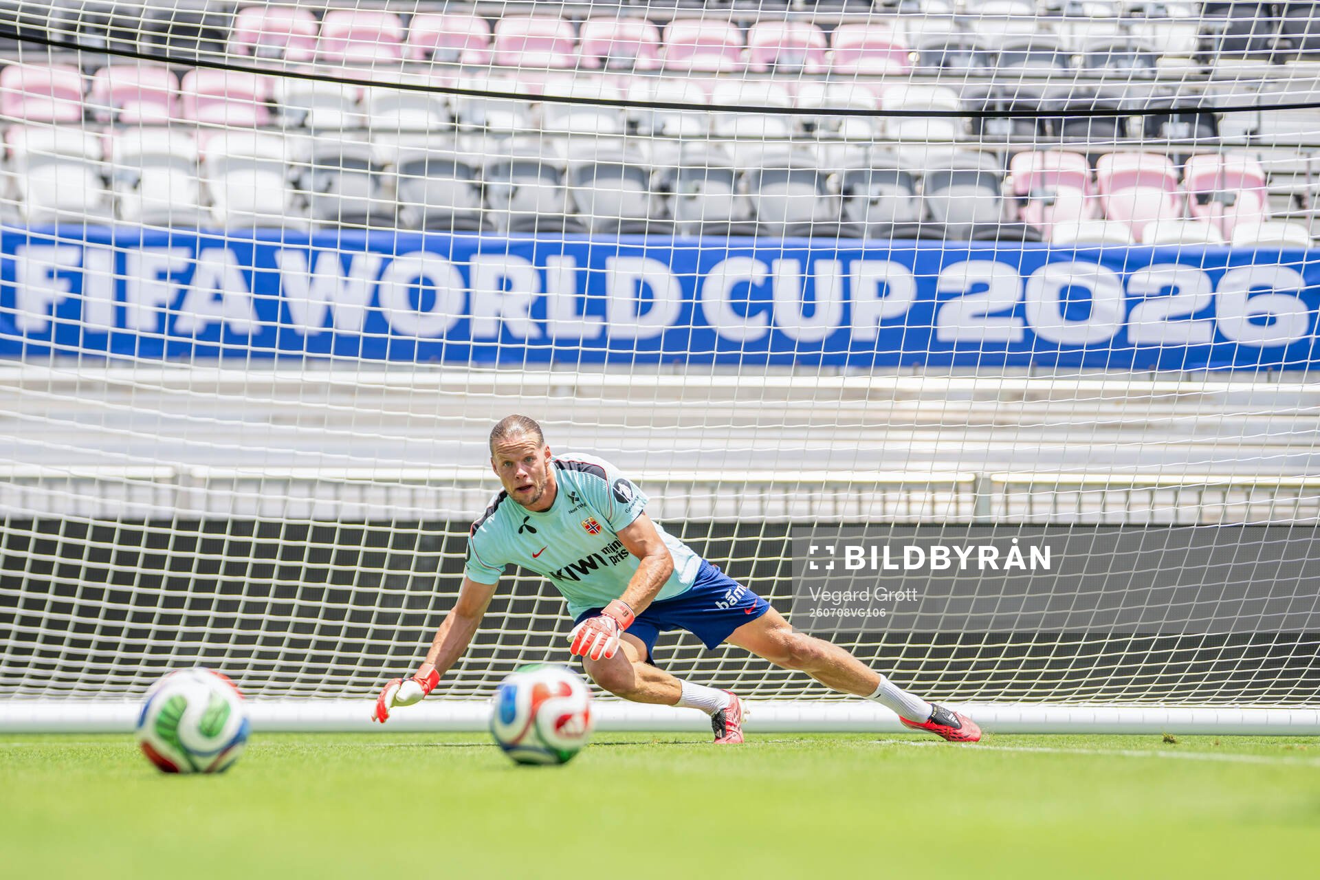Goalkeeper Ørjan Håskjold Nyland of the Norwegian