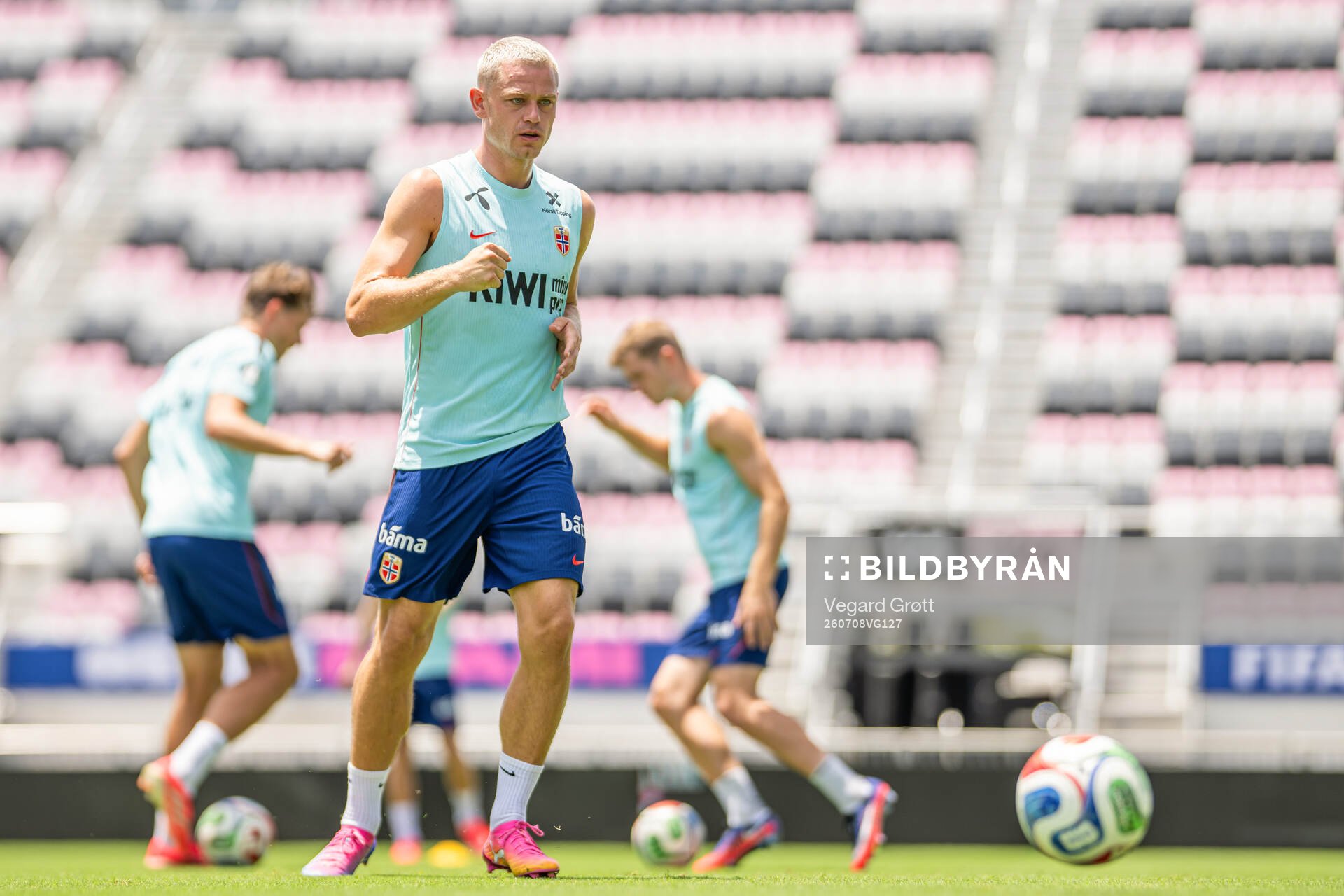 Julian Ryerson of the Norwegian national football team at a